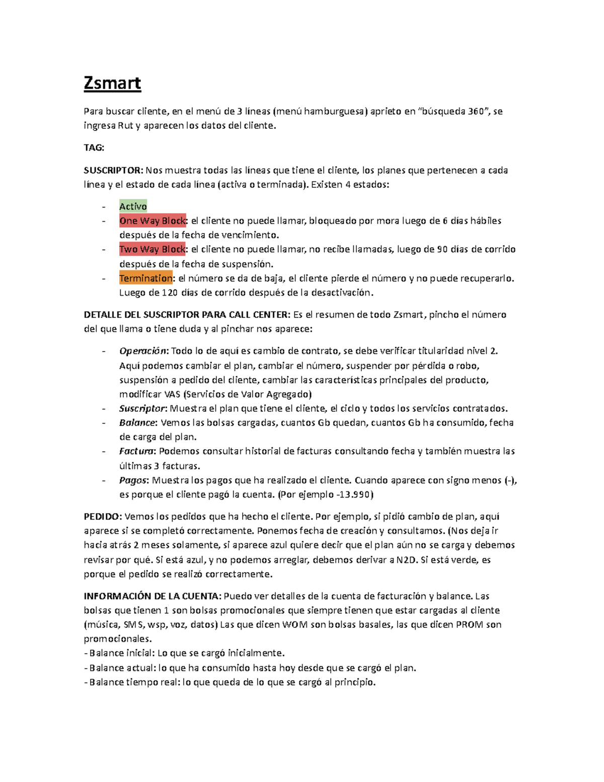 Copia de Zsmart - derecho - Zsmart Para buscar cliente, en el menú de 3 ...