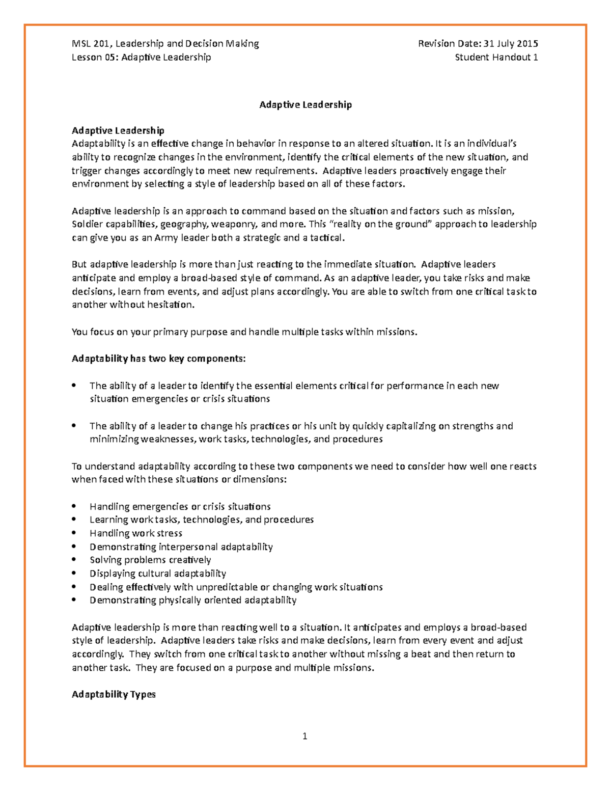 Adaptive leadership doc picture