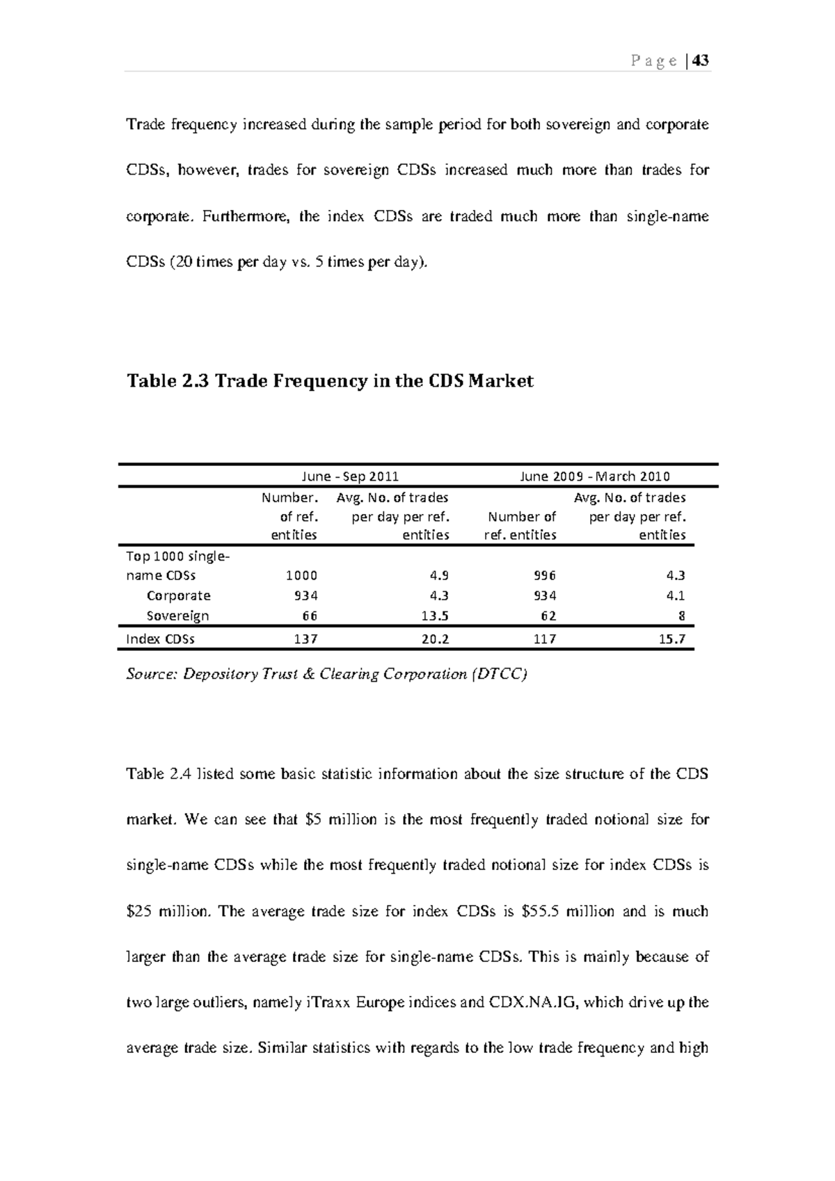 Correlations AND Linkages IN Credit RISK 1 15 P a g e 43 Trade