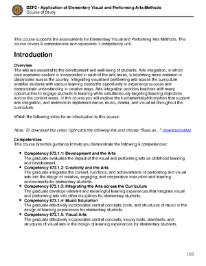 TASK 1 - Integrated ARTS Activities - Grade Five A. Integrated Visual ...