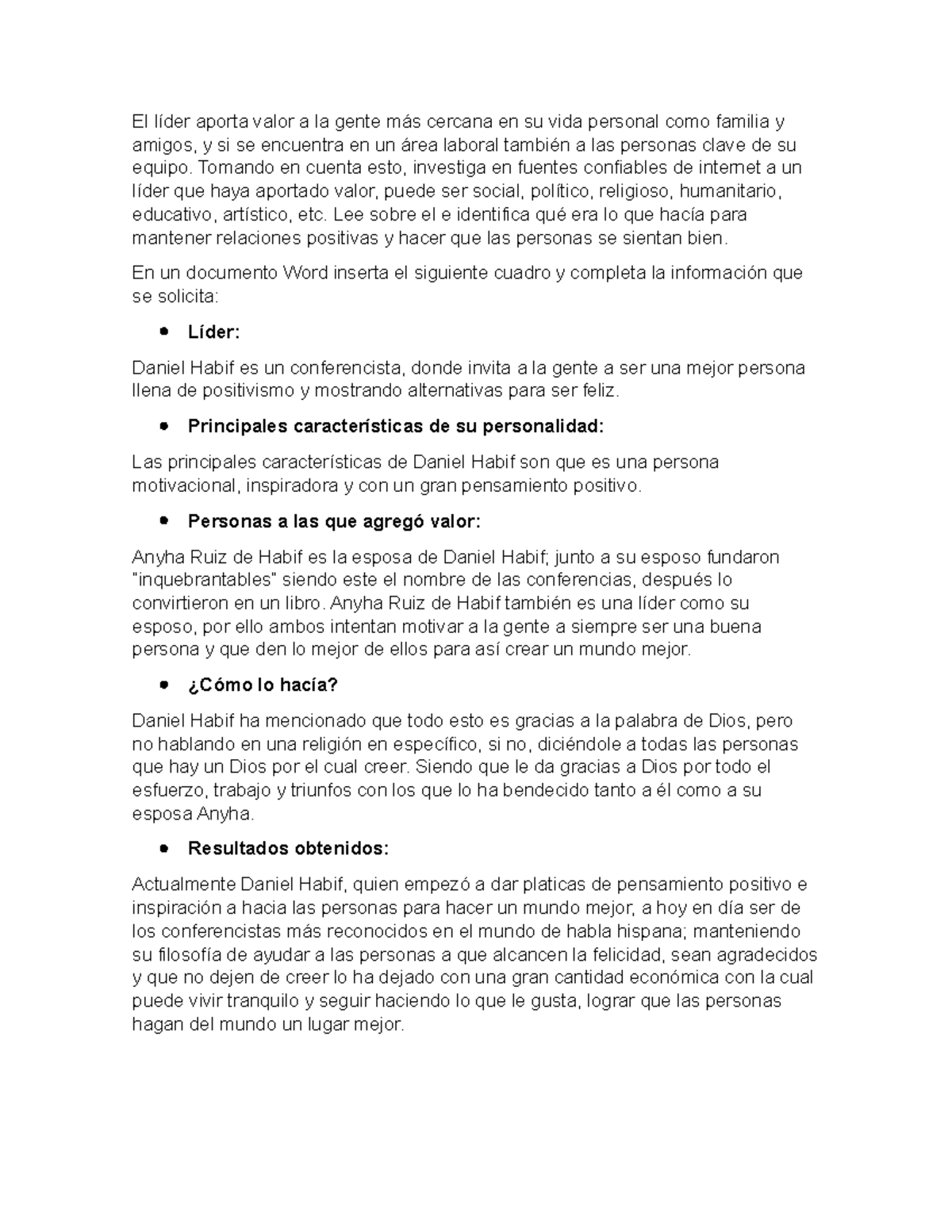LIder - si si - El líder aporta valor a la gente más cercana en su vida ...