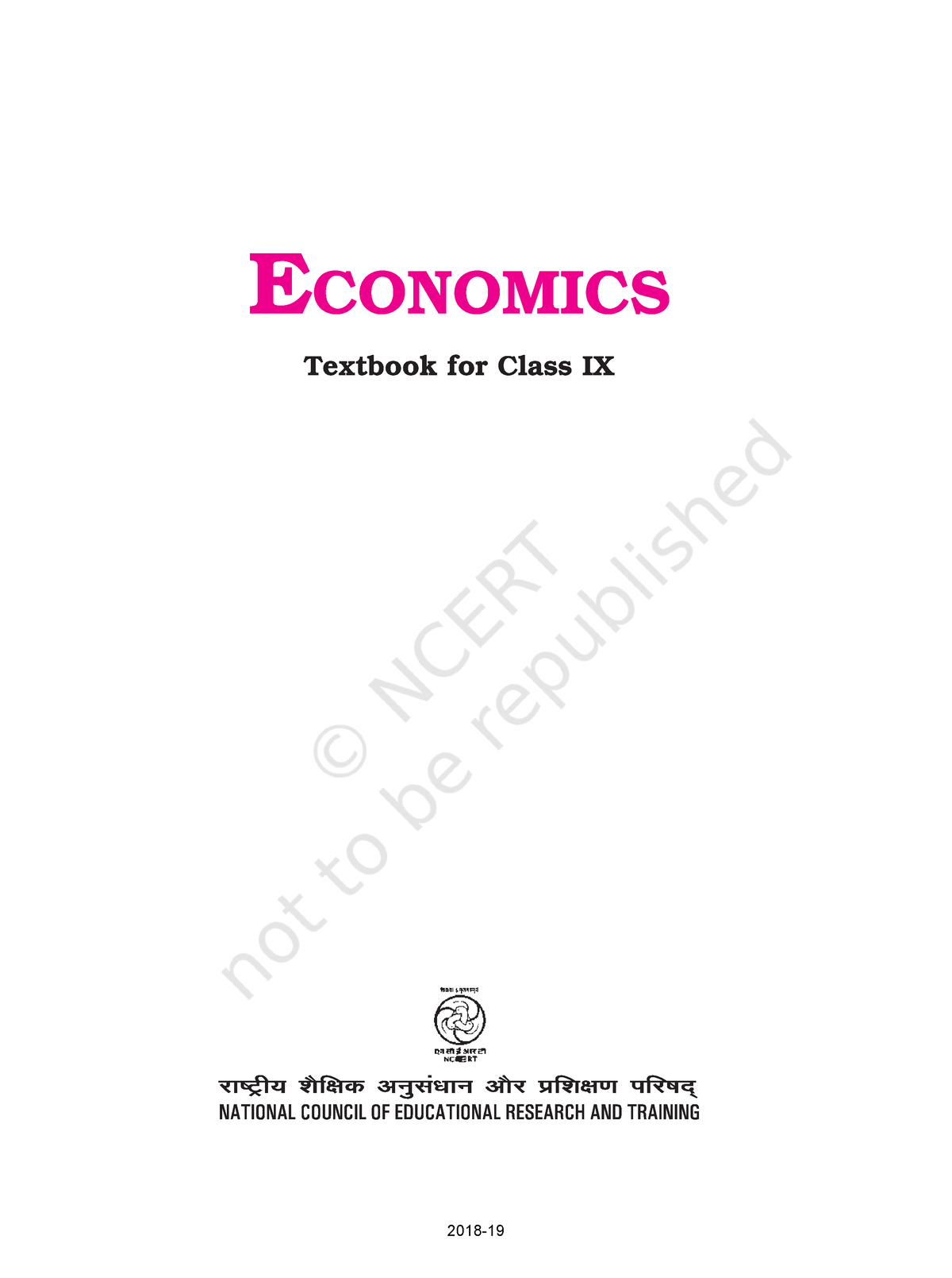 Class 9 Economics 1 Compressed - ECONOMICS Textbook For Class IX First ...