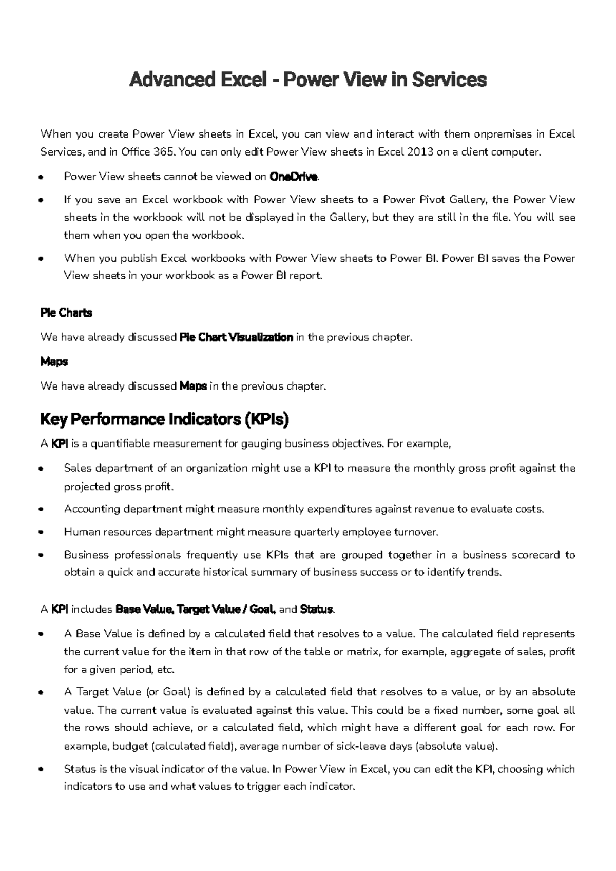 Powerful Data Analysis3 Advanced Excel Power View in Services When