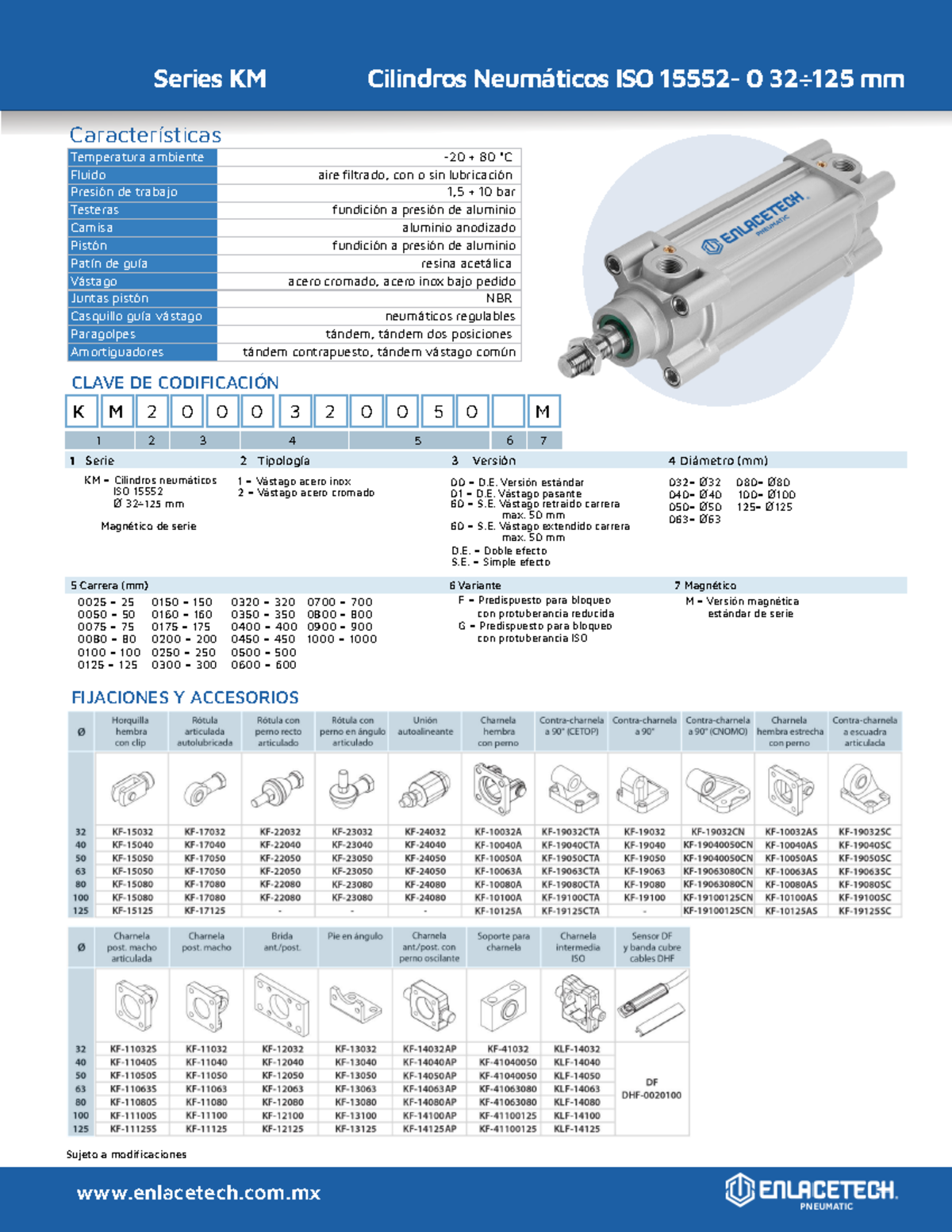 Catlogo Cilindros Neumtica ISO 15552 - enlacetech.com CLAVE DE ...