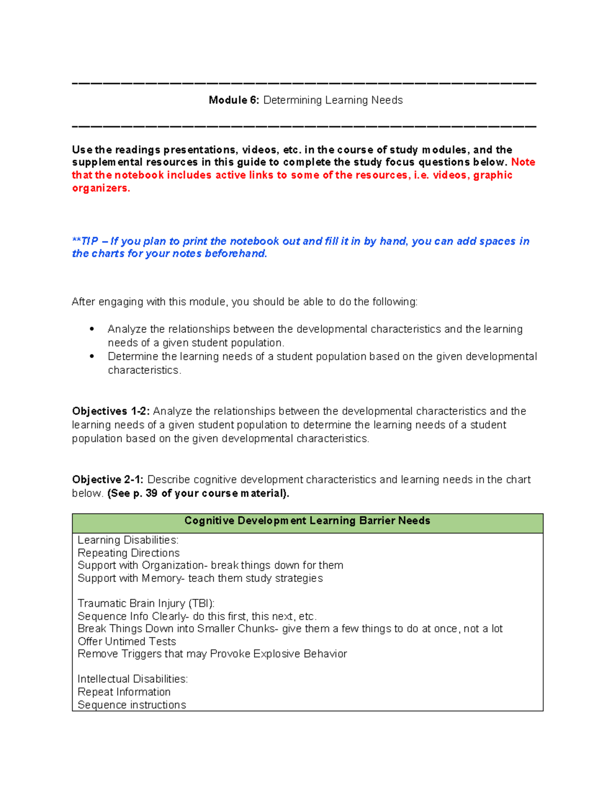 Psych Module 6 Notes