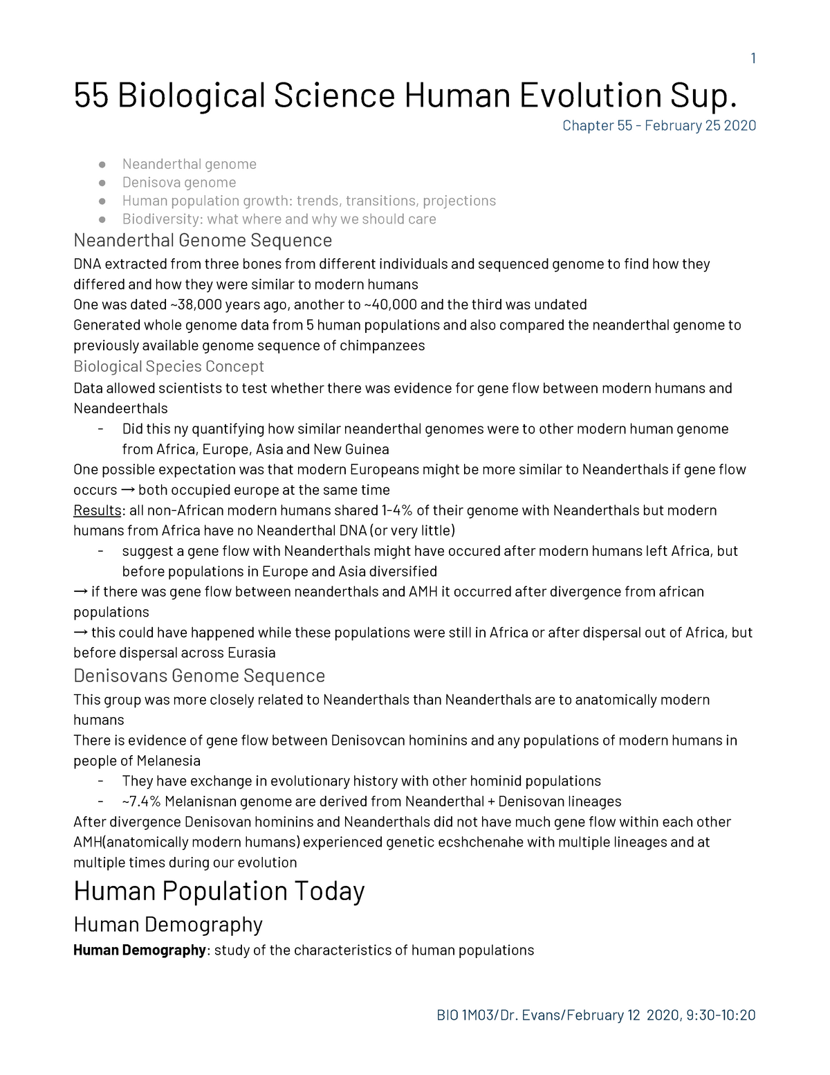 Bio 1m03 Lecture 19 1 55 Biological Science Human Evolution Sup Chapter 55 9467