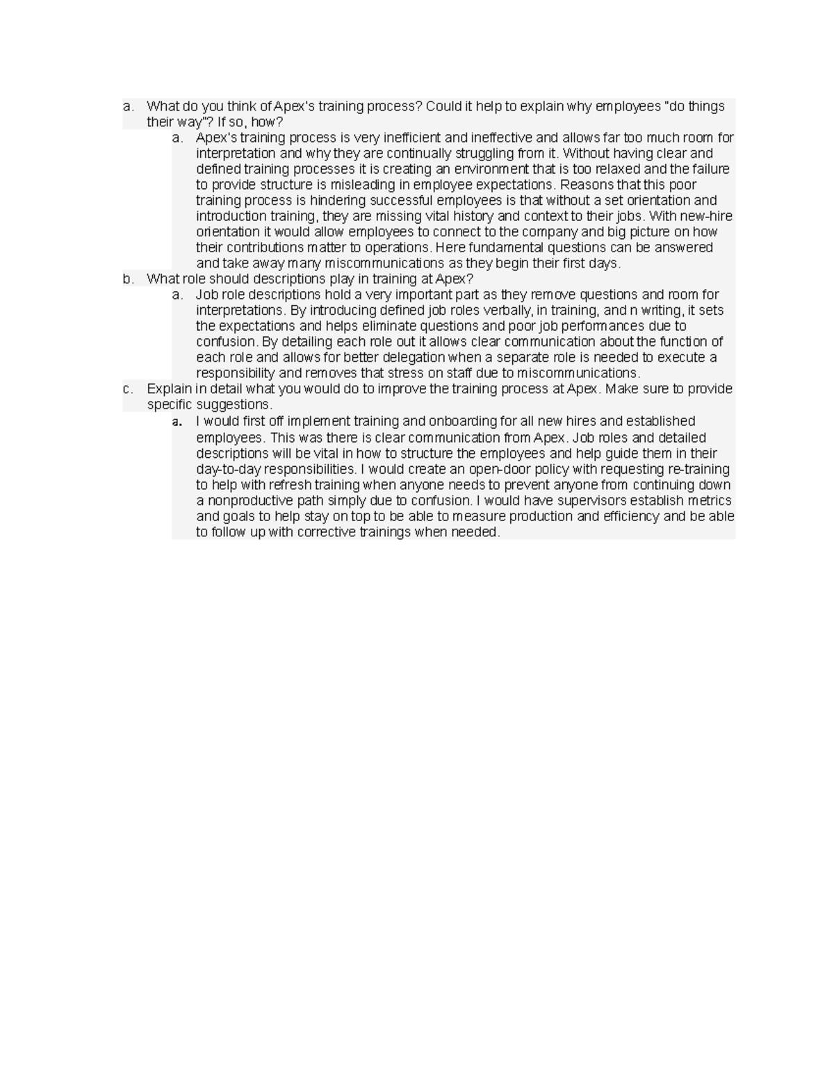 Module 5 Individual Assignment Reinventing the Wheel at Apex Door
