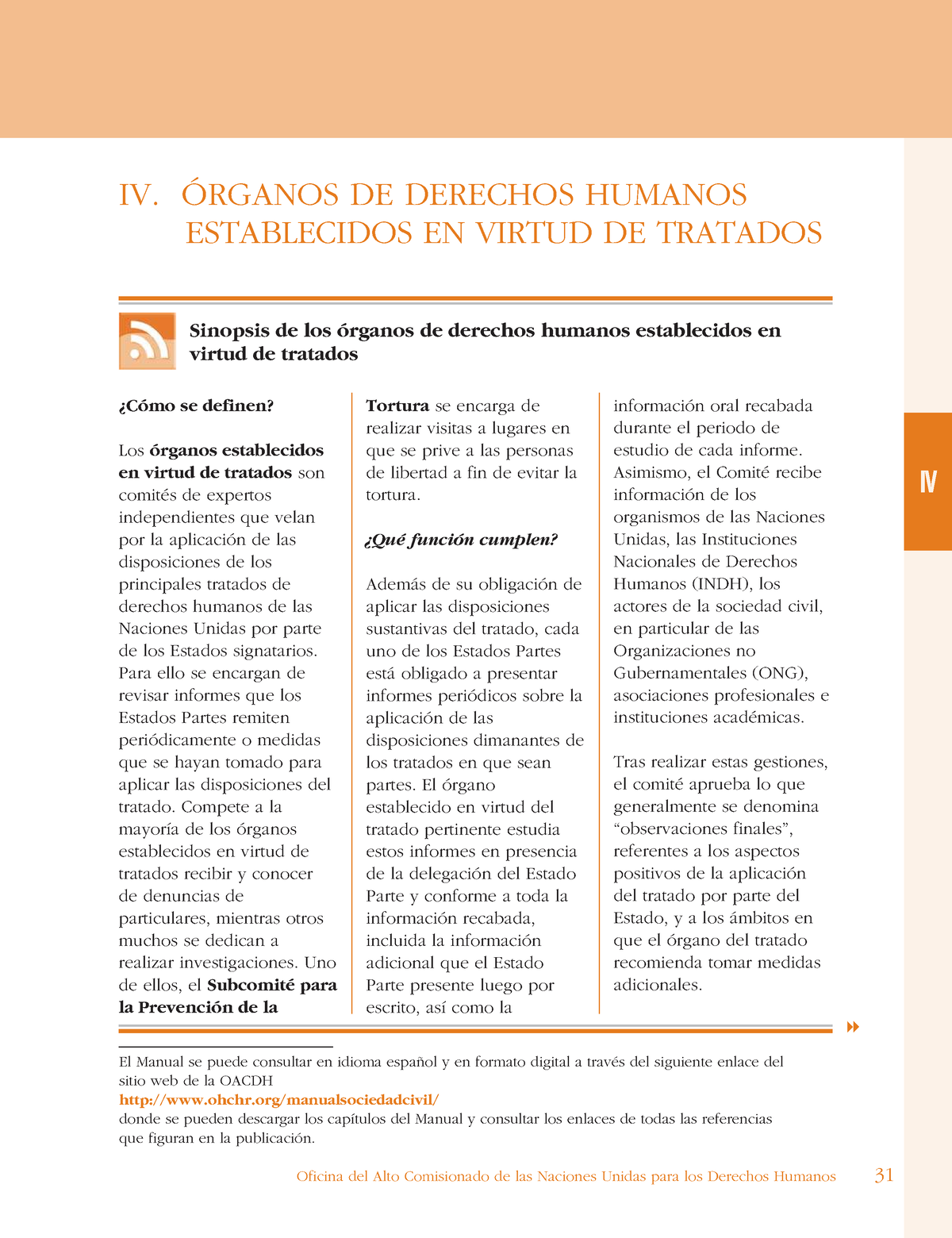 7. Manual Acnudh - Cap IV - IV IV. ÓRGANOS DE DERECHOS HUMANOS ...