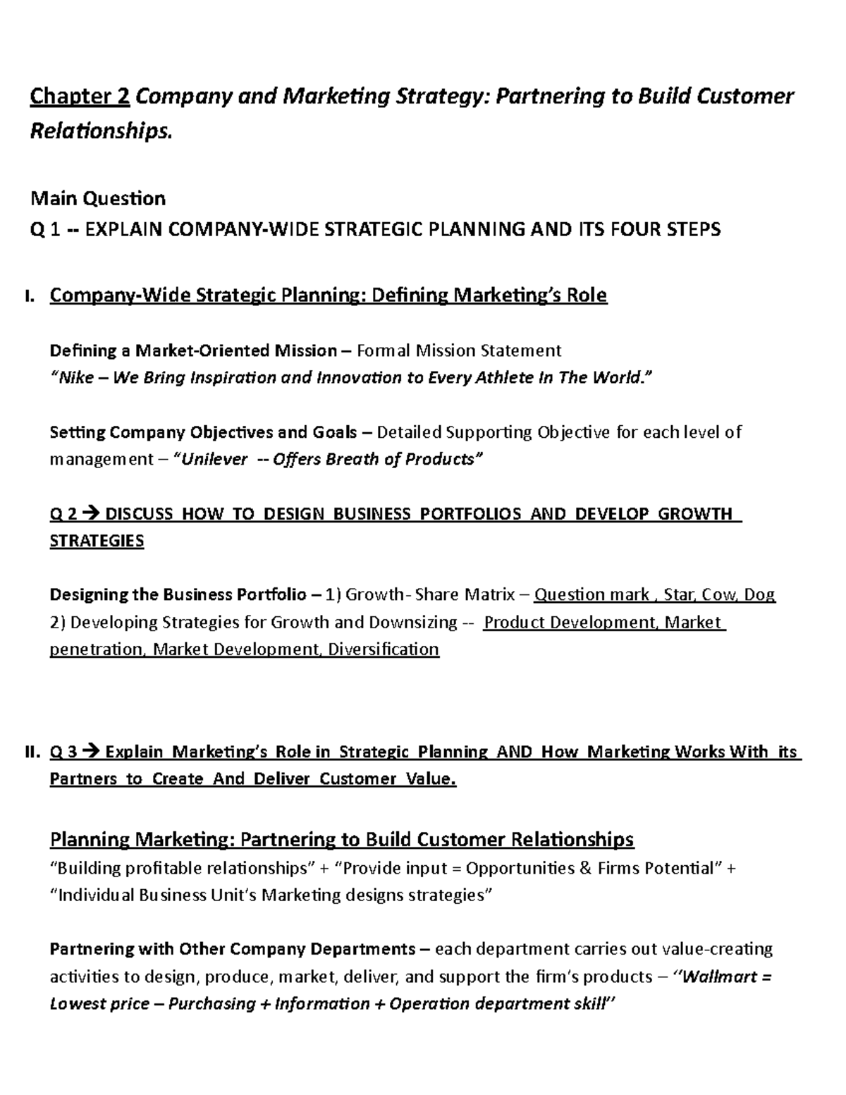 Chp 2 Short Notes of business administaion - Business Management - IoBM ...