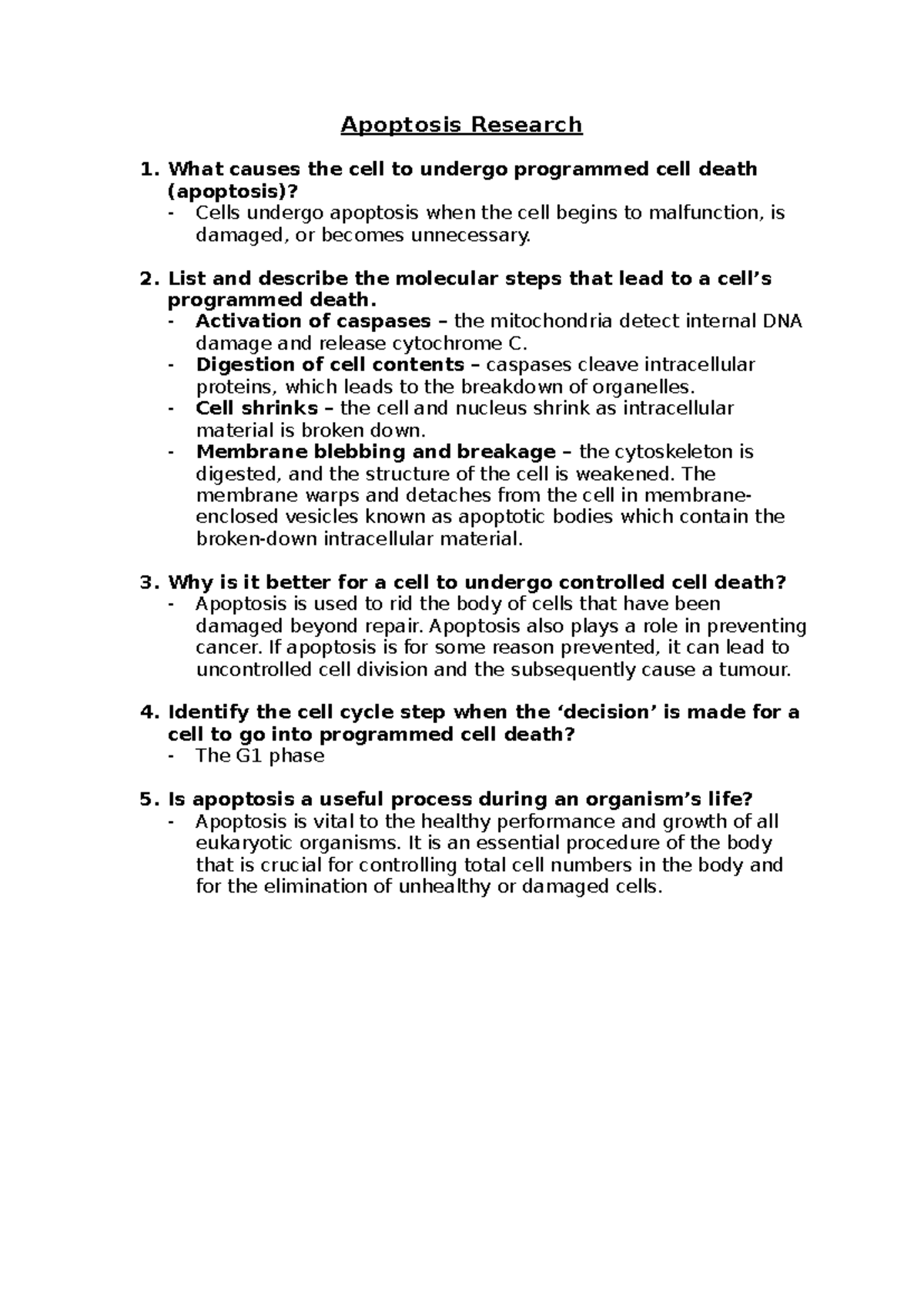 Apoptosis Research - cell death. - Apoptosis Research 1. What causes ...