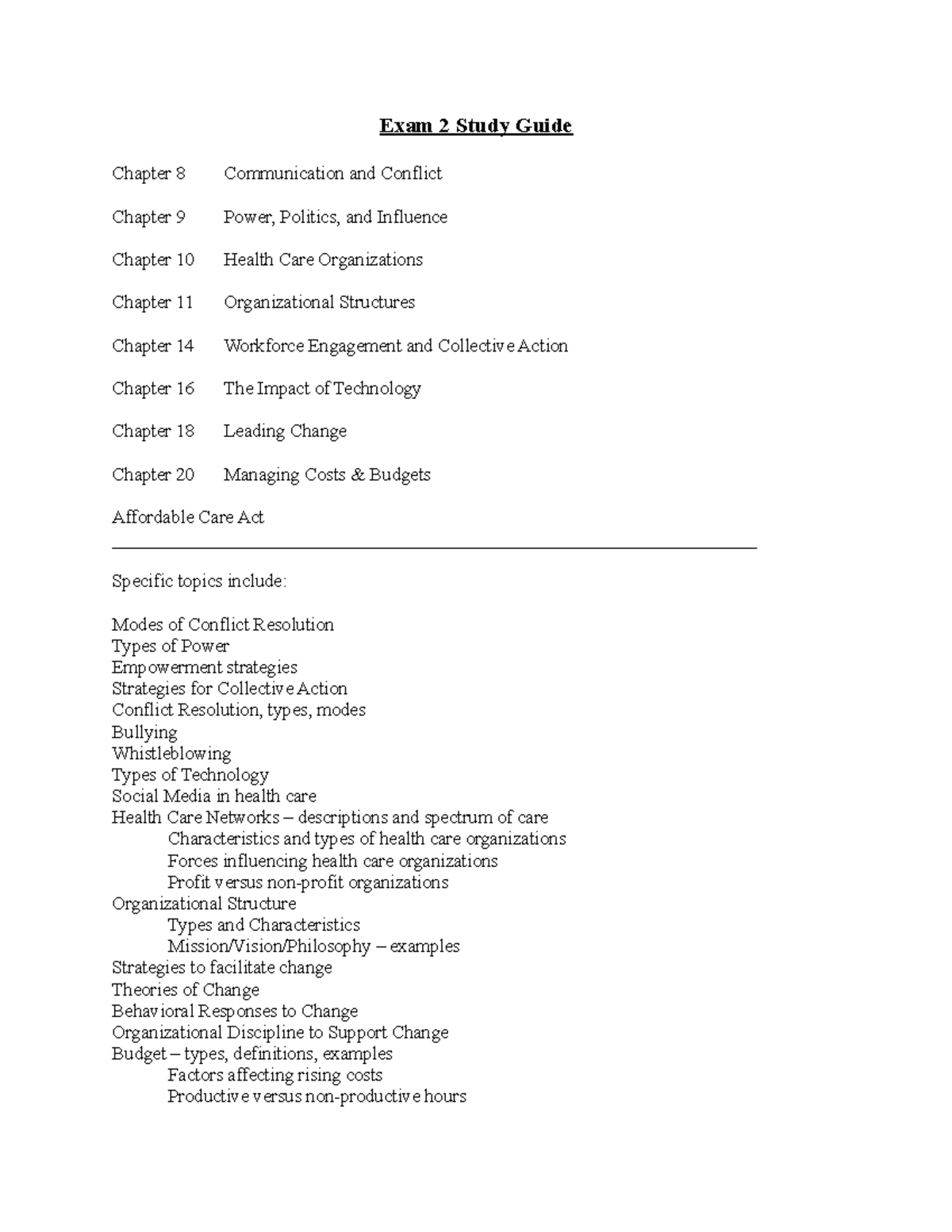 Exam 2 Study Guide(1) Copy - Exam 2 Study Guide Chapter 8 Communication ...