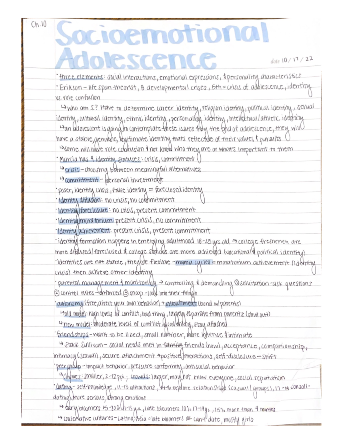 Ch.10 Psychology Notes - Psy-9 - Studocu