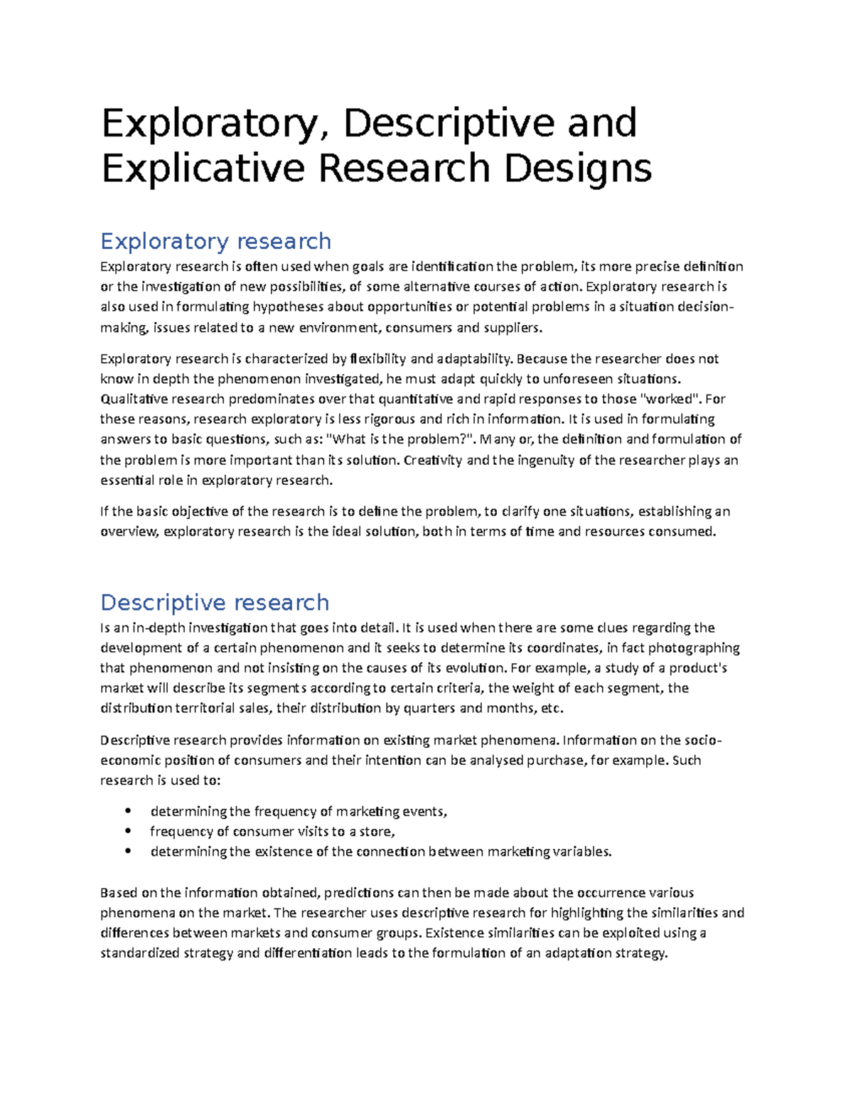 exploratory research design articles