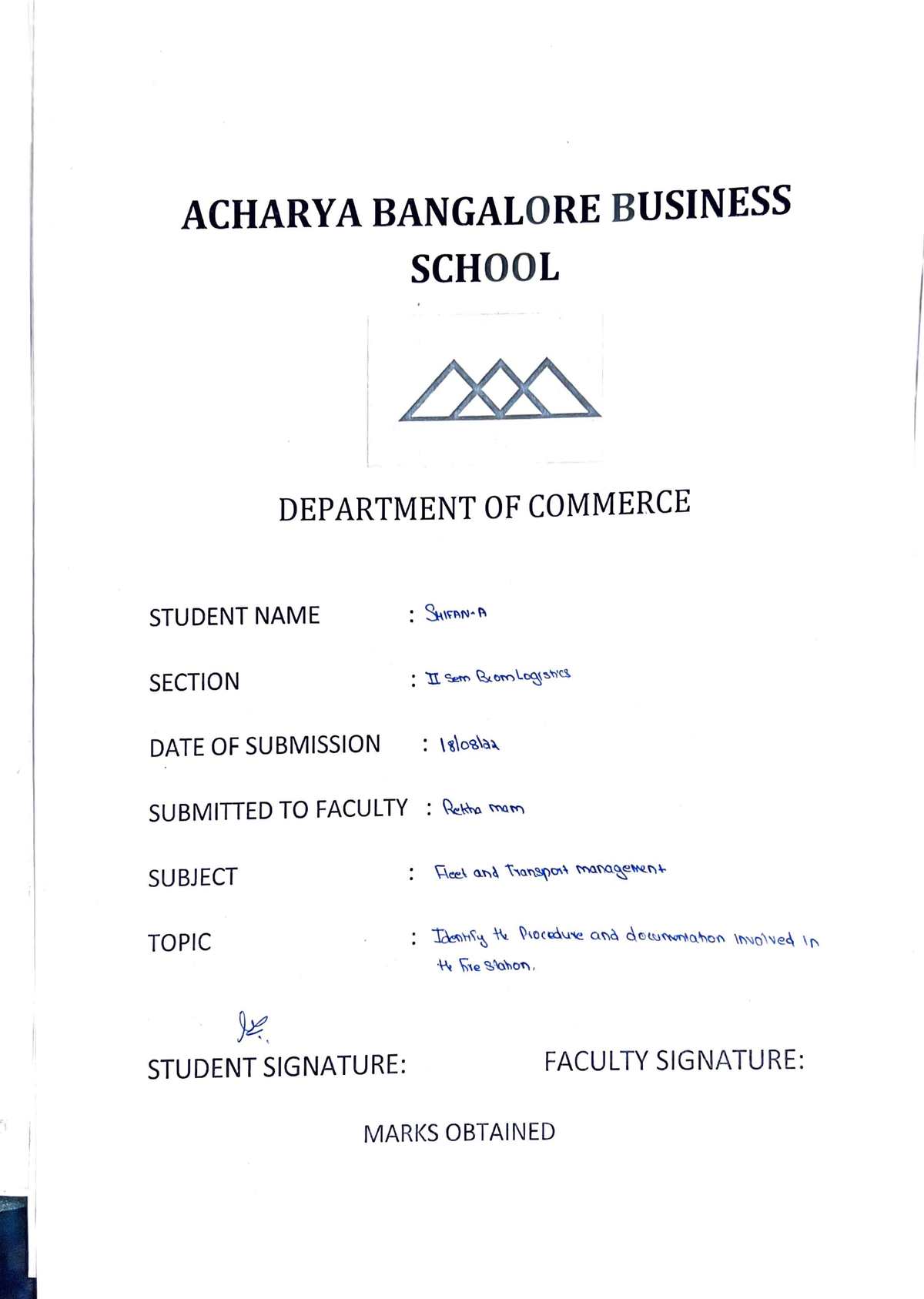 assignment in bangalore