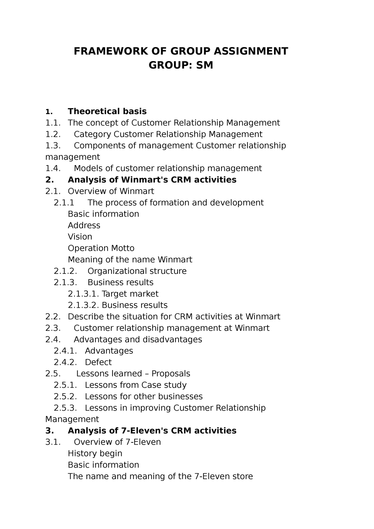 sample of group assignment