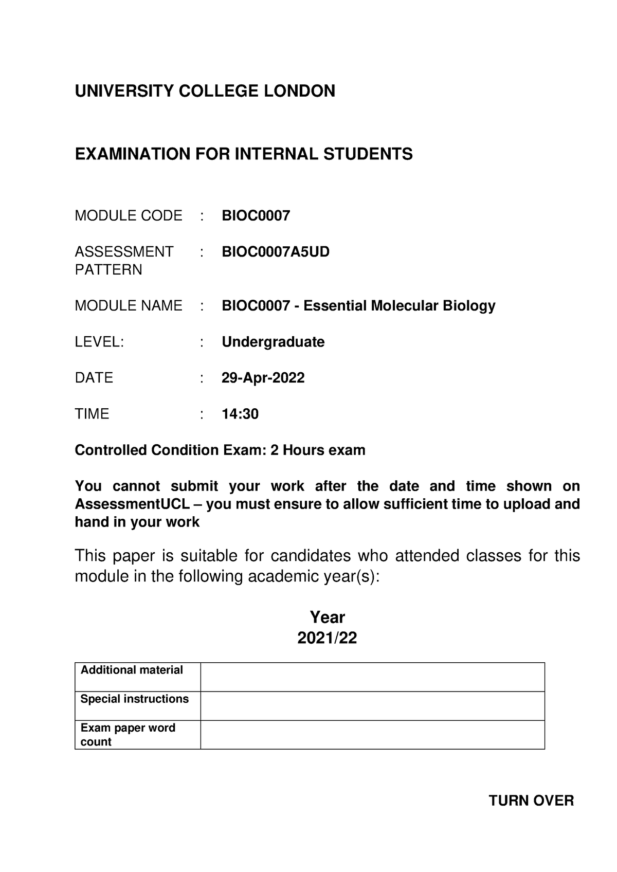 Essential Molecular Biology 2022 UNIVERSITY COLLEGE LONDON   Thumb 1200 1696 