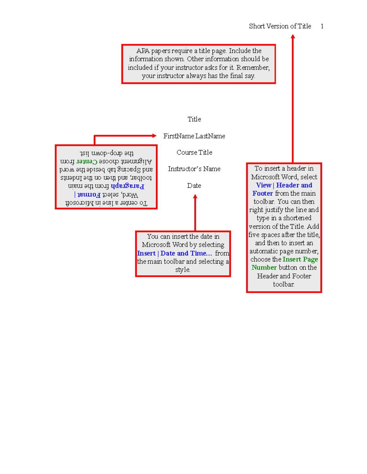 APA Sample Paper - Title FirstName LastName Course Title Instructor’s ...
