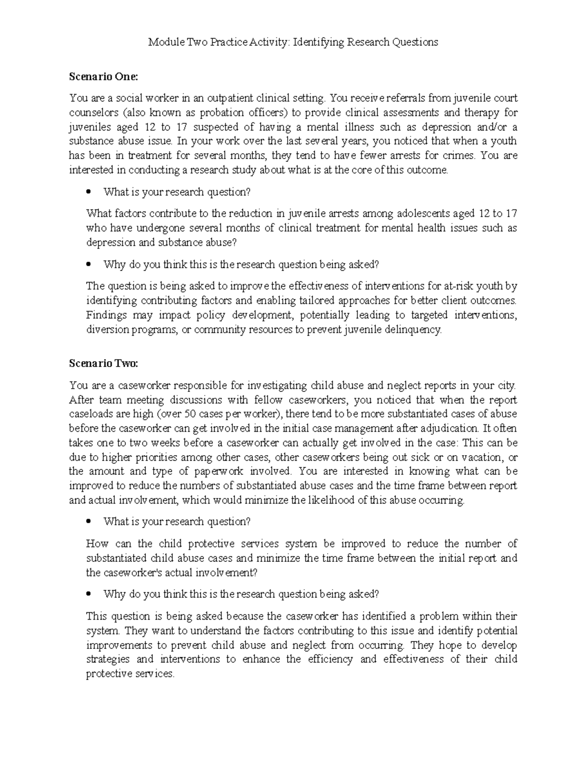 SCS-285 Module Two Practice Activity - Module Two Practice Activity ...