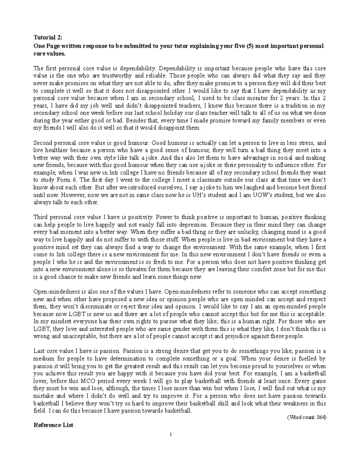 Com101 t2 Tutorial Tutorial 2 One Page Written Response To Be