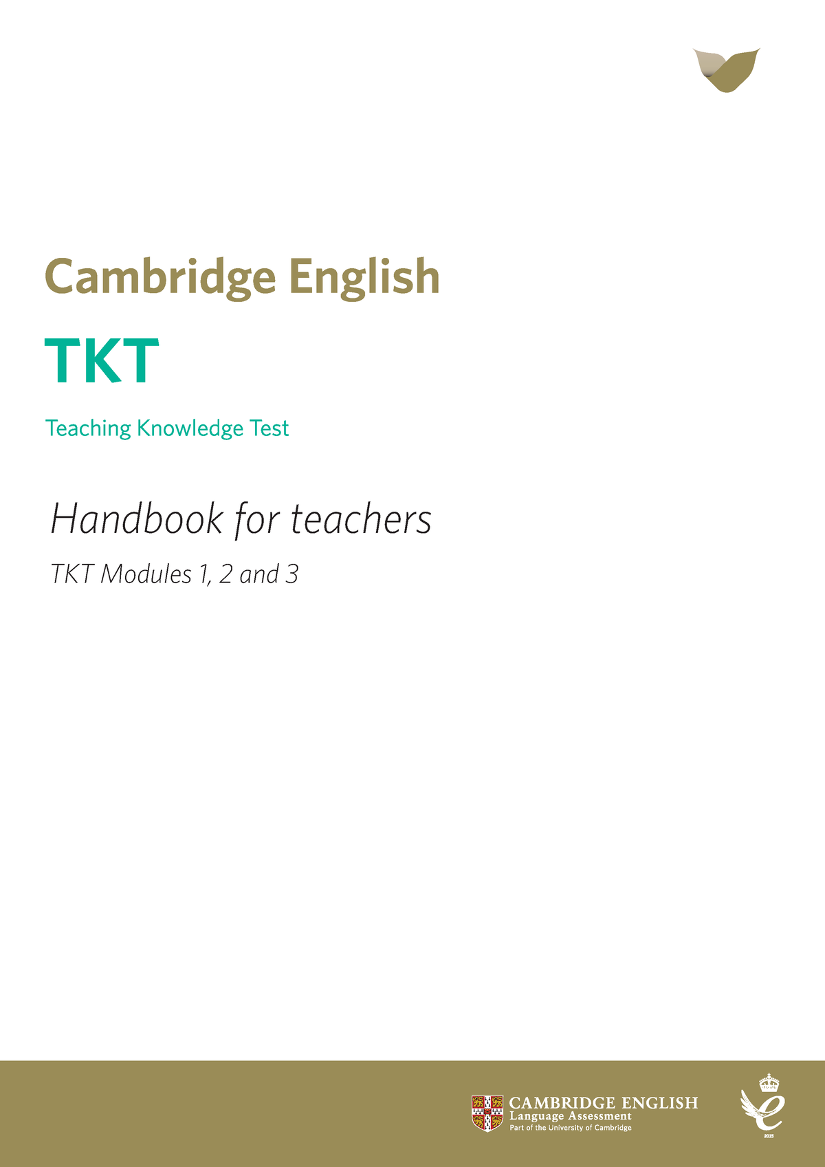 Tkt Handbook Modules 1 3 Handbook For Teachers Tkt Modules 1 2 And 3