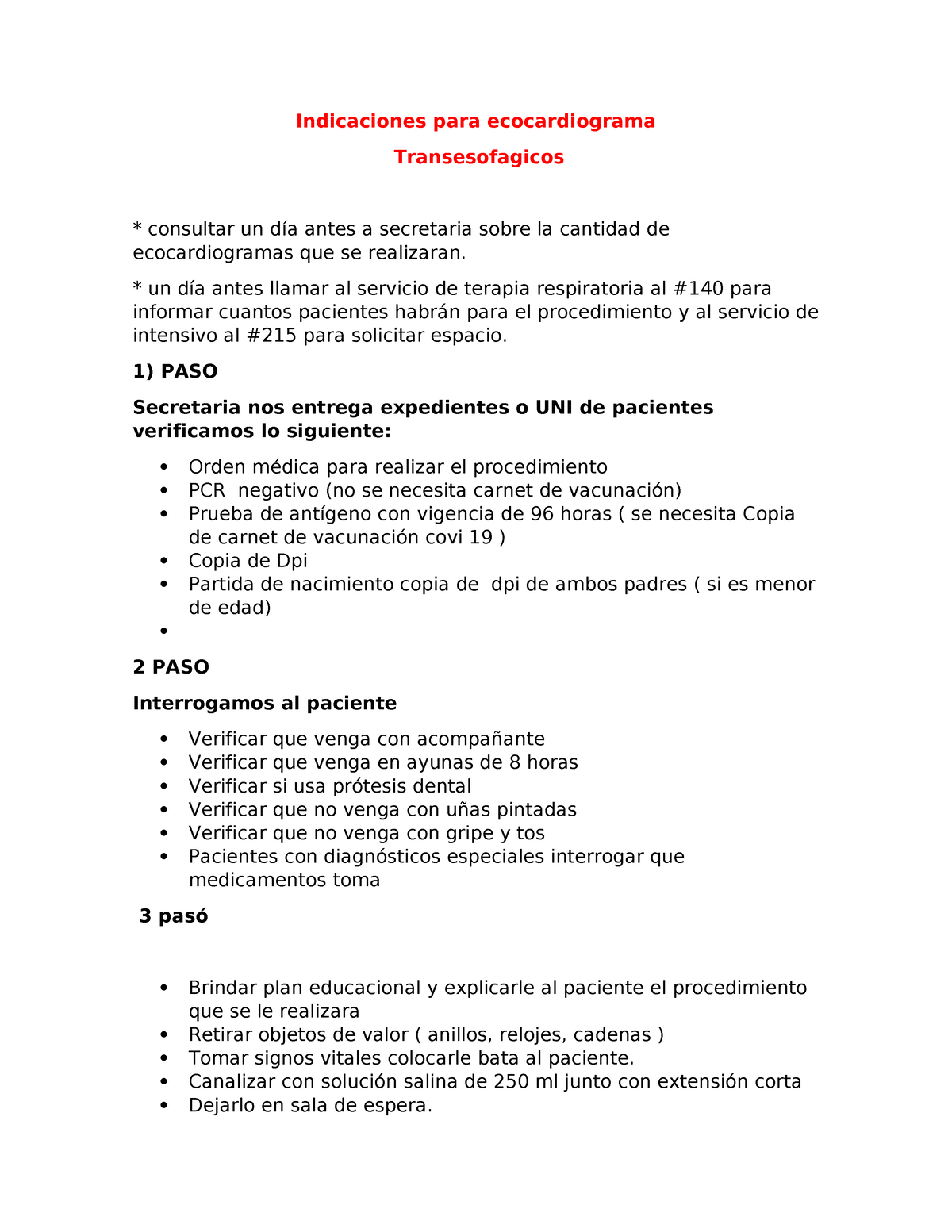 Indicaciones Para Ecocardiograma Transesofagicos - Indicaciones Para 