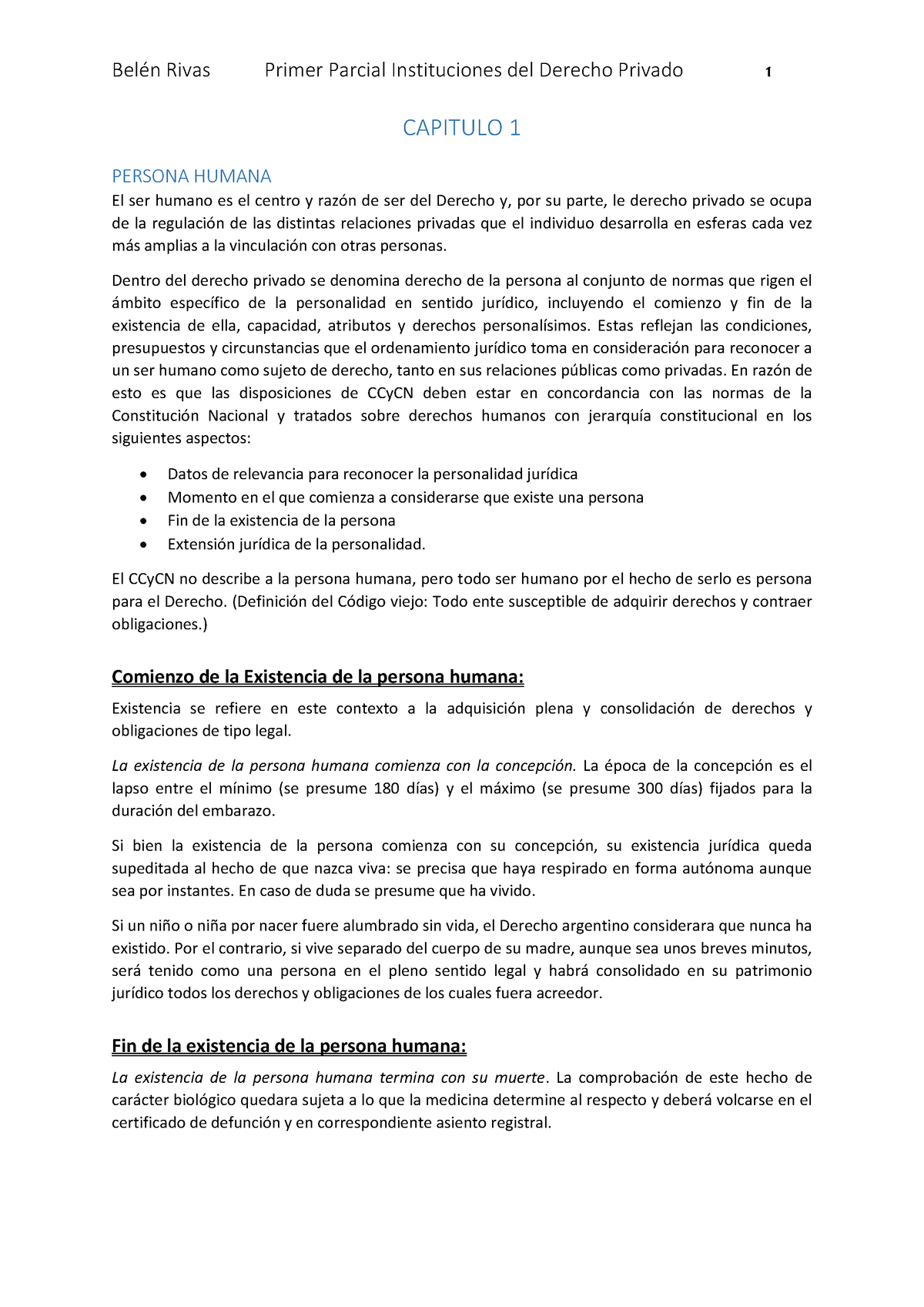 Resumen Primer Parcial Derecho Privado - Instituciones Del Derecho ...