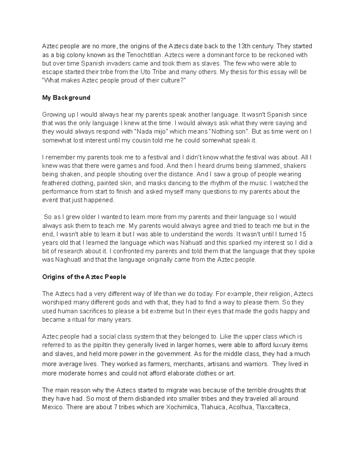 Azteca 101 - Aztec people are no more, the origins of the Aztecs date ...