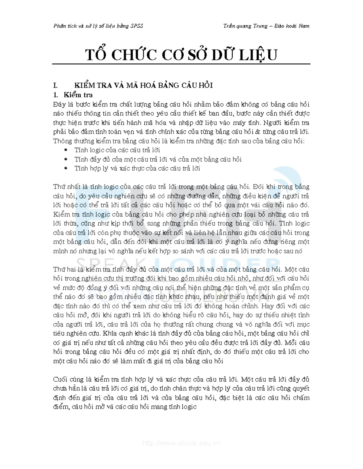 Phan tich va xu ly so lieu bang SPSS - - Studocu