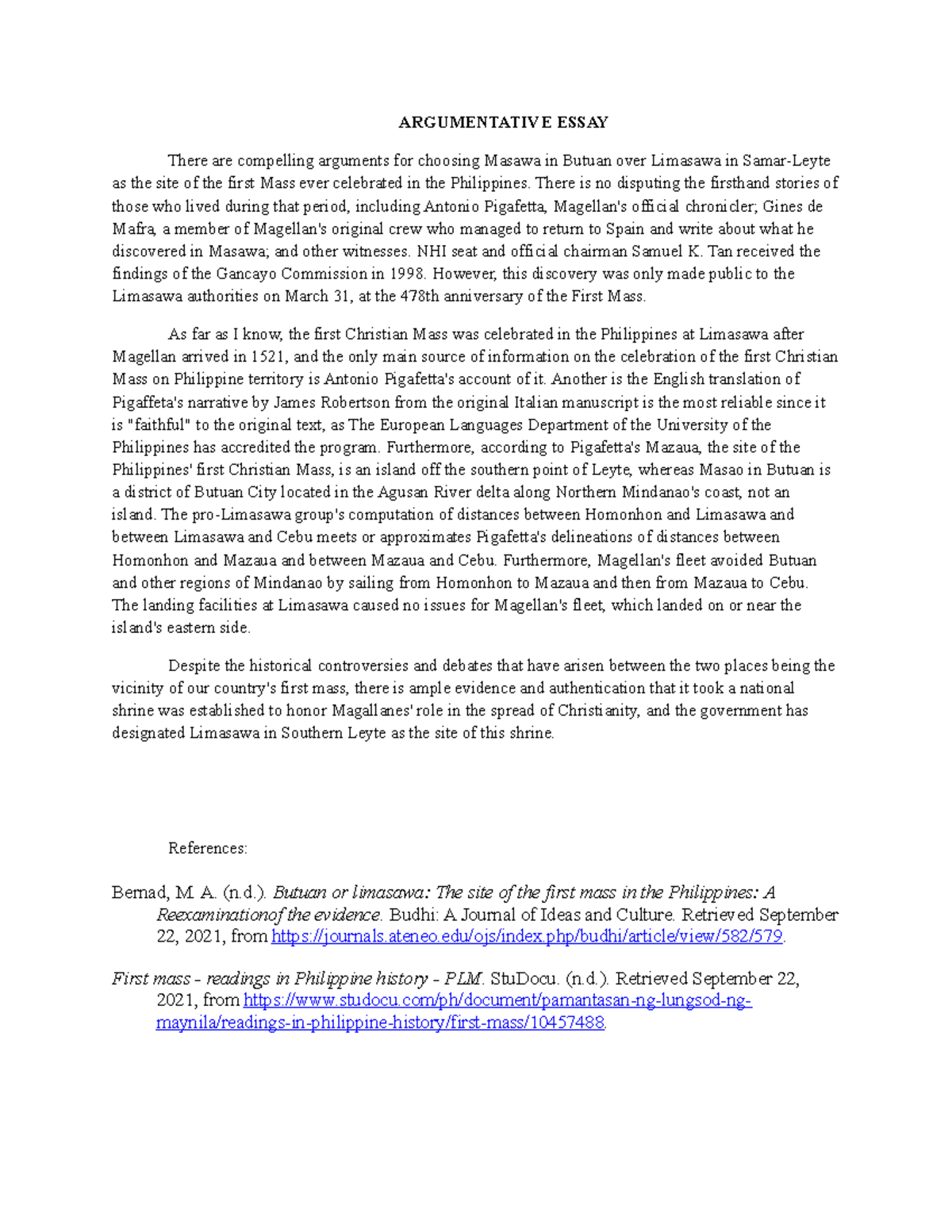 Argumentative Essay example - ARGUMENTATIVE ESSAY There are compelling ...