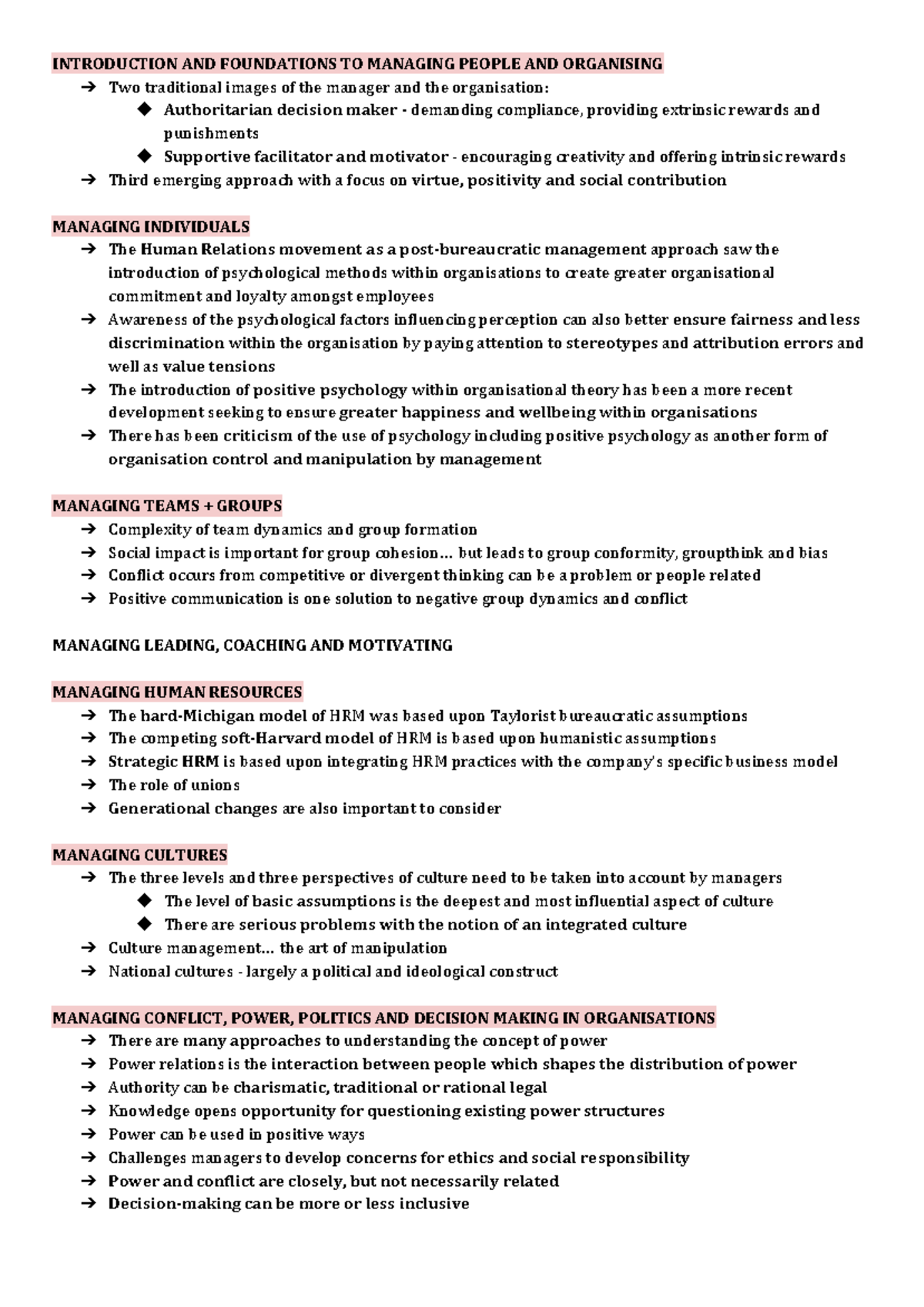 MPO Summary - Summaries for entire subject - INTRODUCTION AND ...