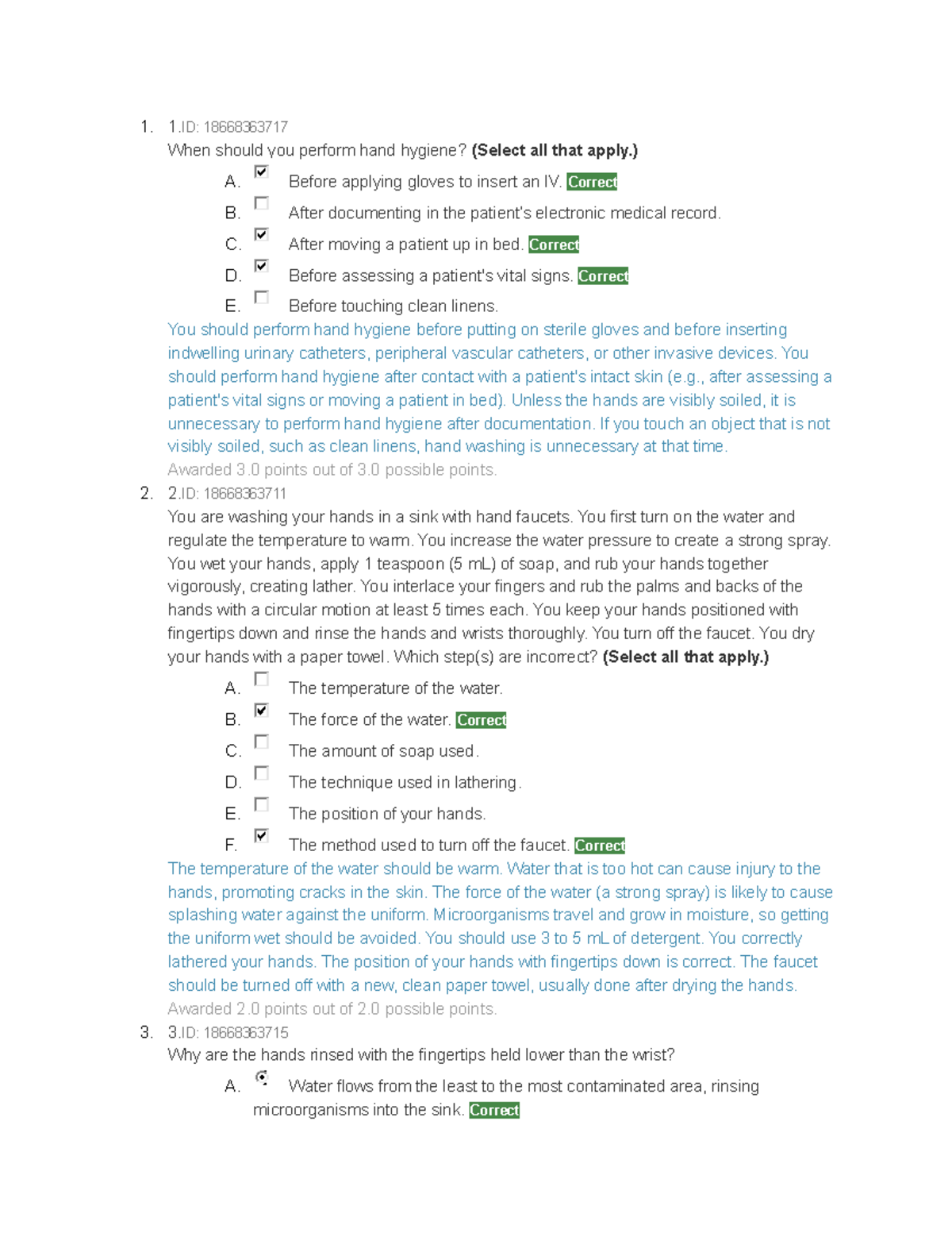 Infectious control post test 2 1. 1 18668363717 When should you