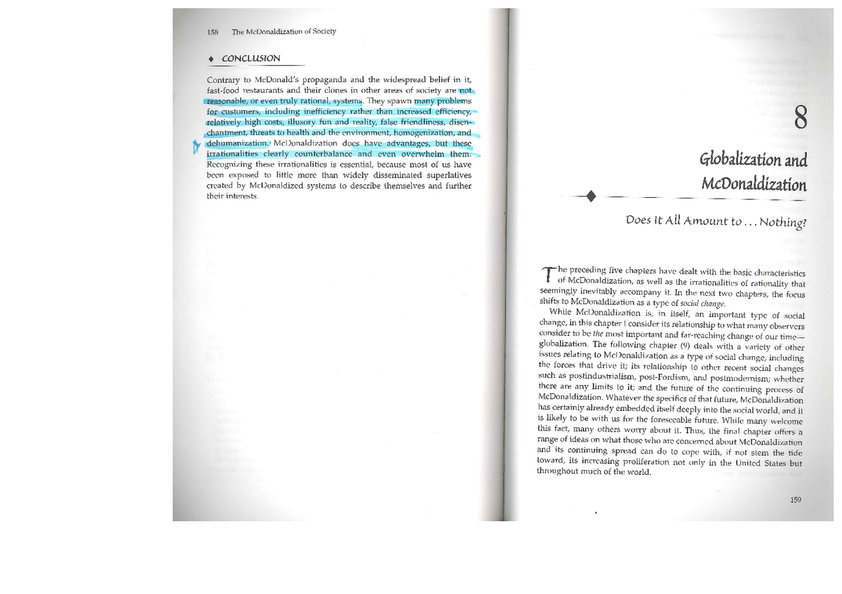 L35 Ritzer Globalization And Mc Donaldization Eng 101 Studocu