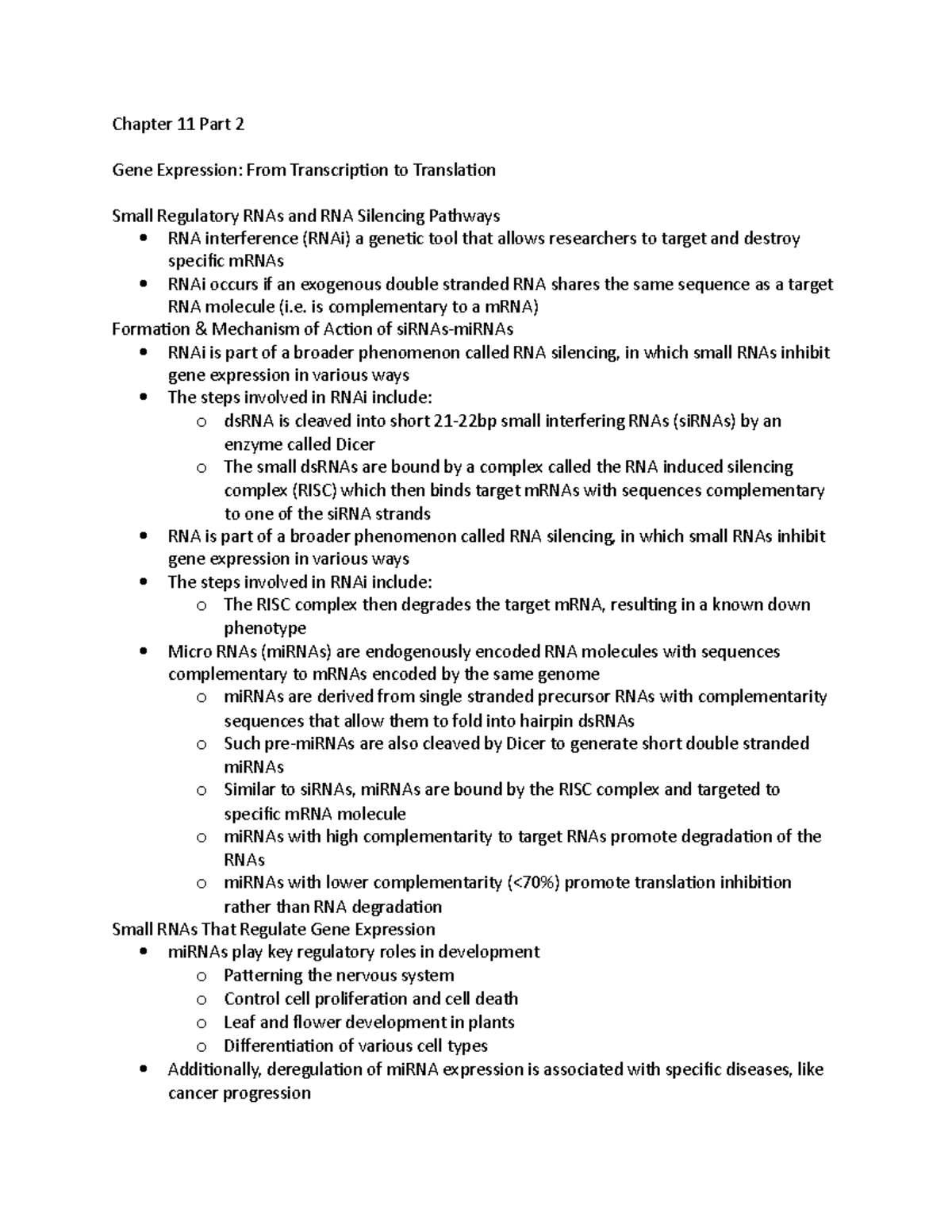 Chapter 11 Part 2 - Yoder - Chapter 11 Part 2 Gene Expression: From ...