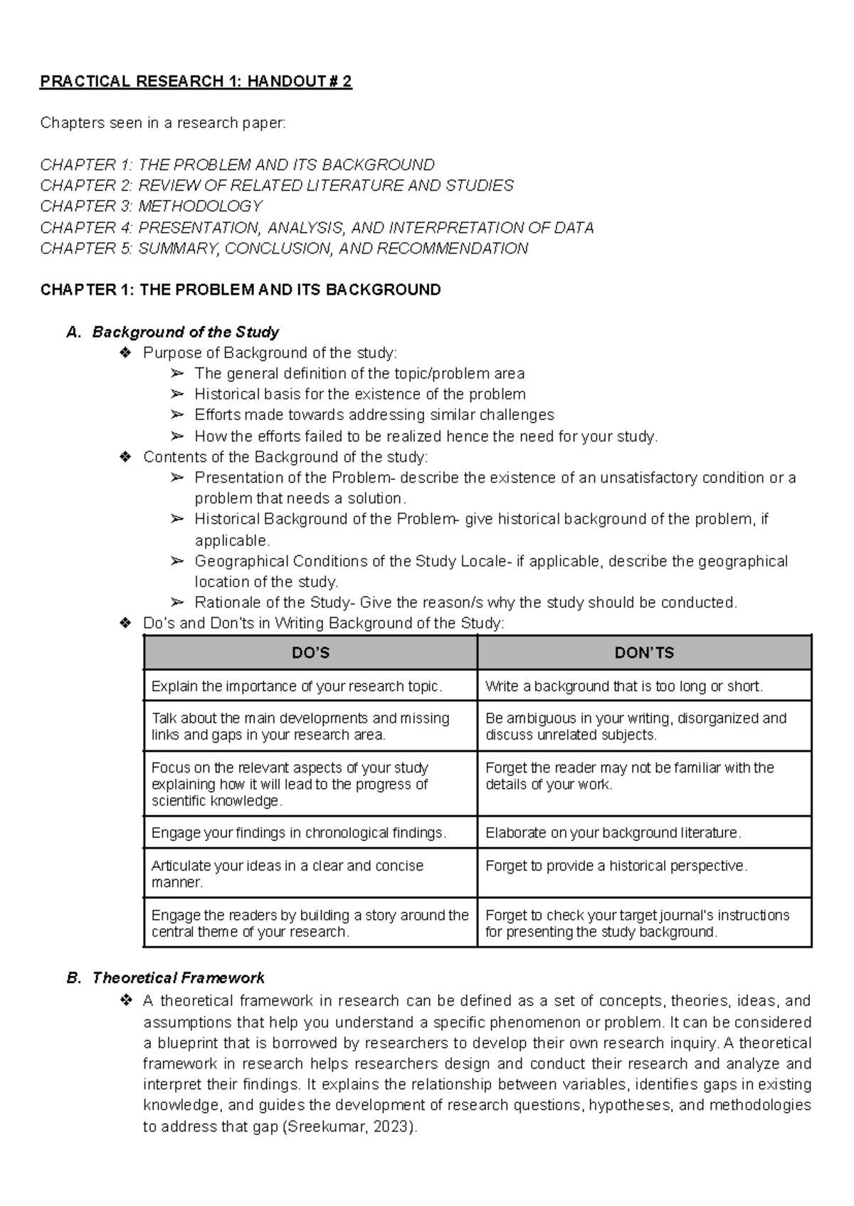 PR1 Handout 2 - it is a practical research 1 guide - PRACTICAL RESEARCH ...