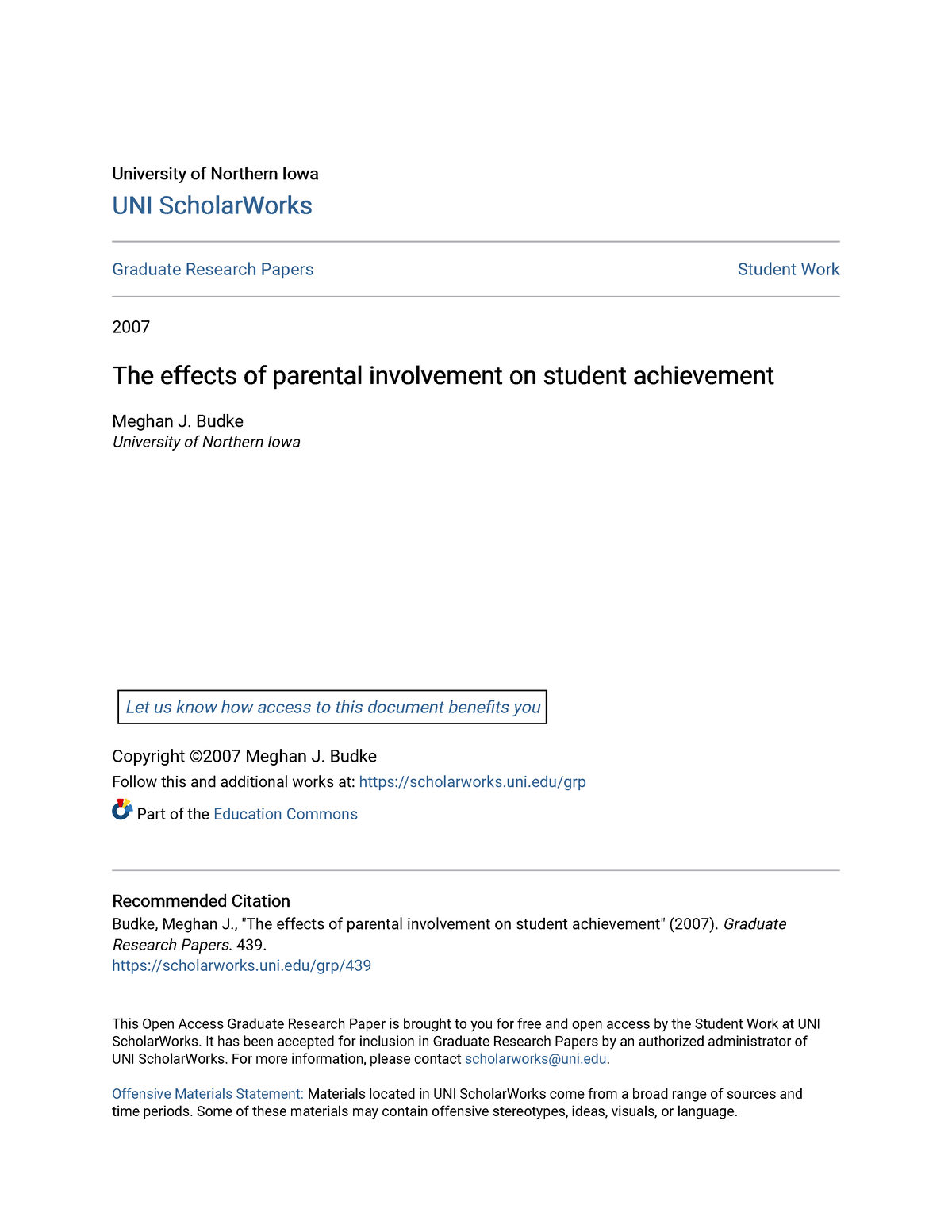 research on parental involvement and student achievement in the philippines