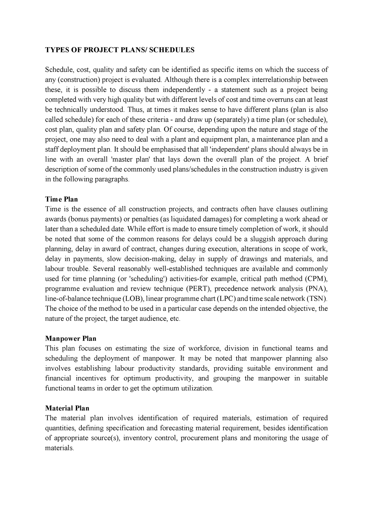 module-5-types-of-schedules-types-of-project-plans-schedules