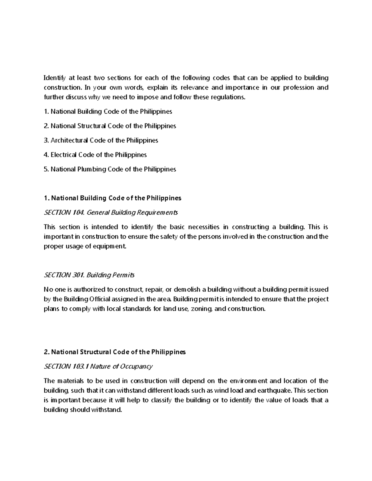 CEC222 Written Report Codes AND Regulations - GARE, Hil Jorge P ...
