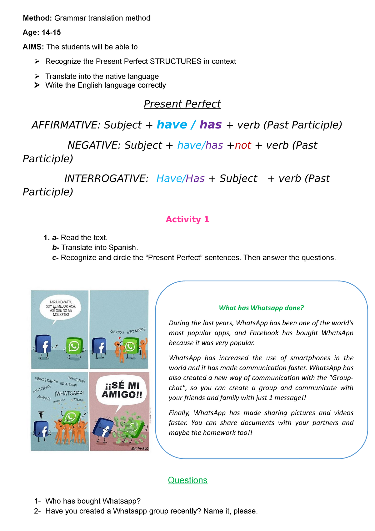 grammar translation method assignment