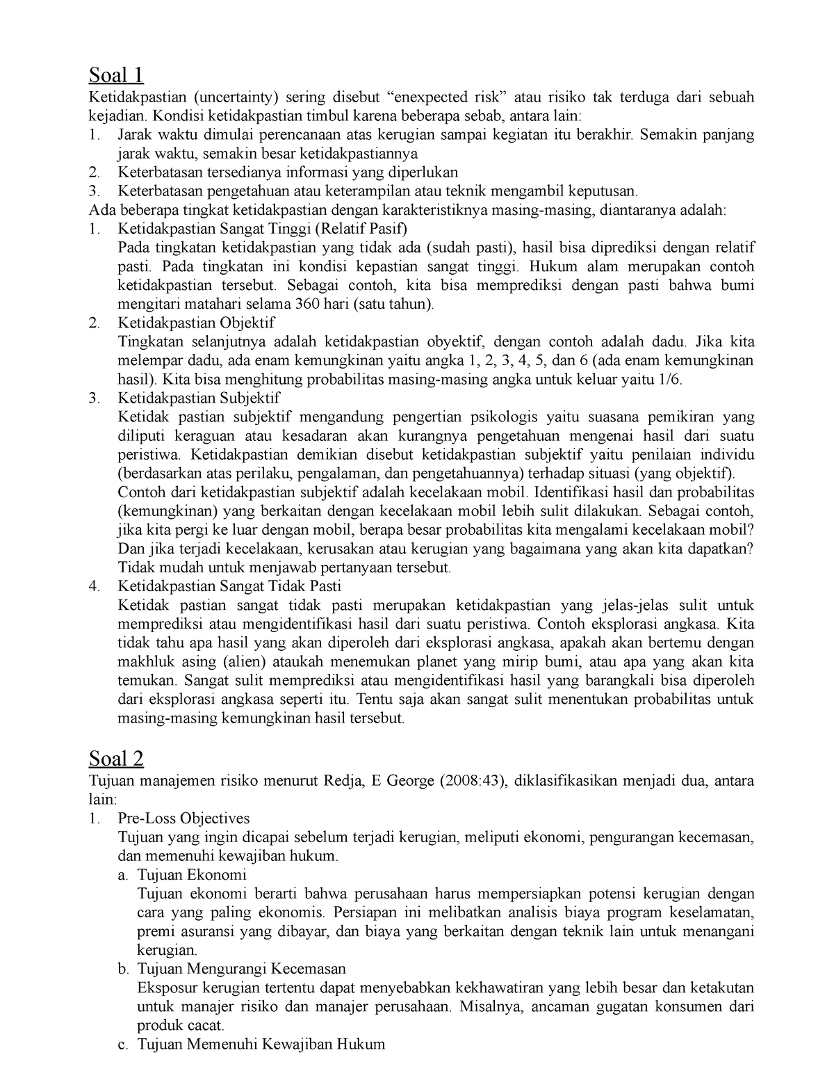 BJT-ADBI4211- Menris Asuransi - Soal 1 Ketidakpastian (uncertainty ...