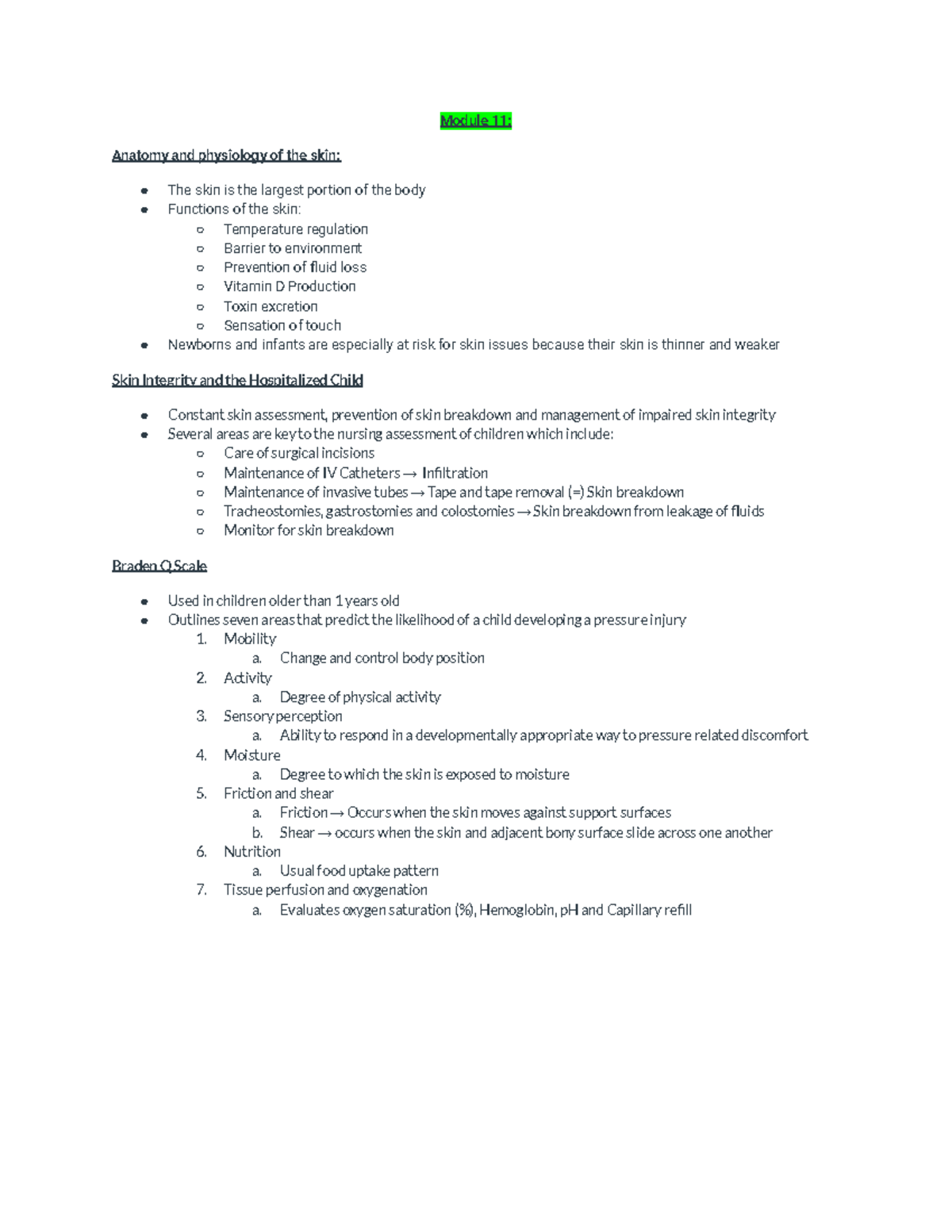 Module 11 - Module 11: Anatomy and physiology of the skin: The skin is ...