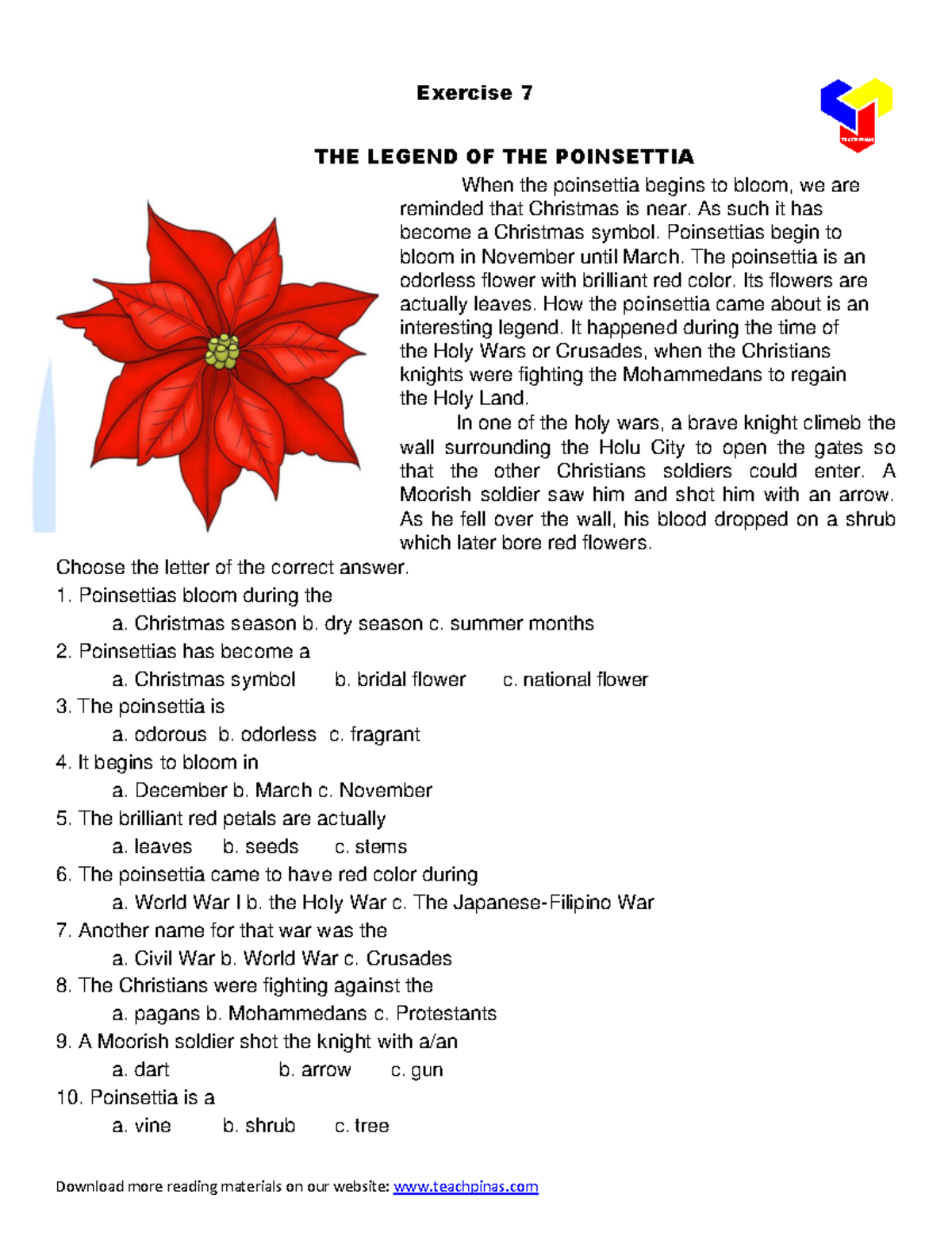 DRP Exercises 7 and 8 www.teachpinas.com - Exercise 7 THE LEGEND OF THE ...