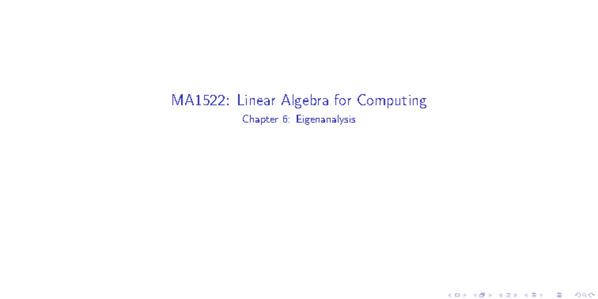 Chapter 6 - premium - MA1522: Linear Algebra for Computing Chapter 6 ...