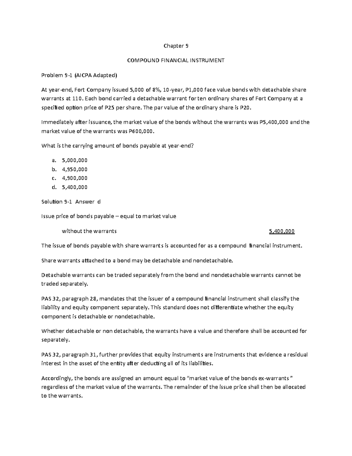 Random-problem-2-pinky compress - Chapter 9 COMPOUND FINANCIAL ...
