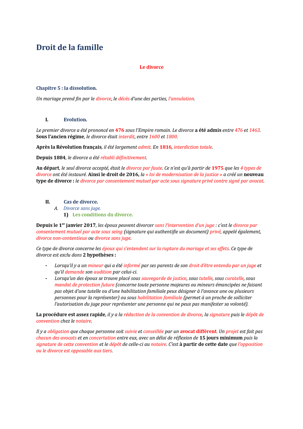 divorce dissertation juridique