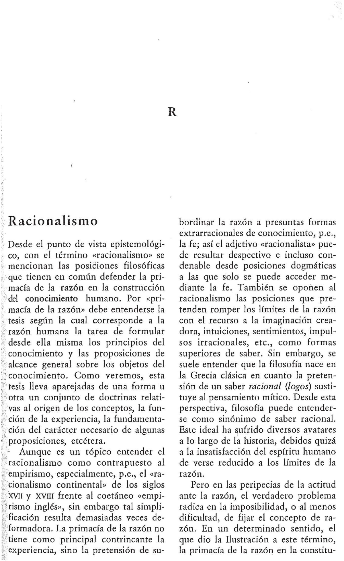 Racionalismo Corriente Filosófica Que Acentúa El Papel De La Razón En ...