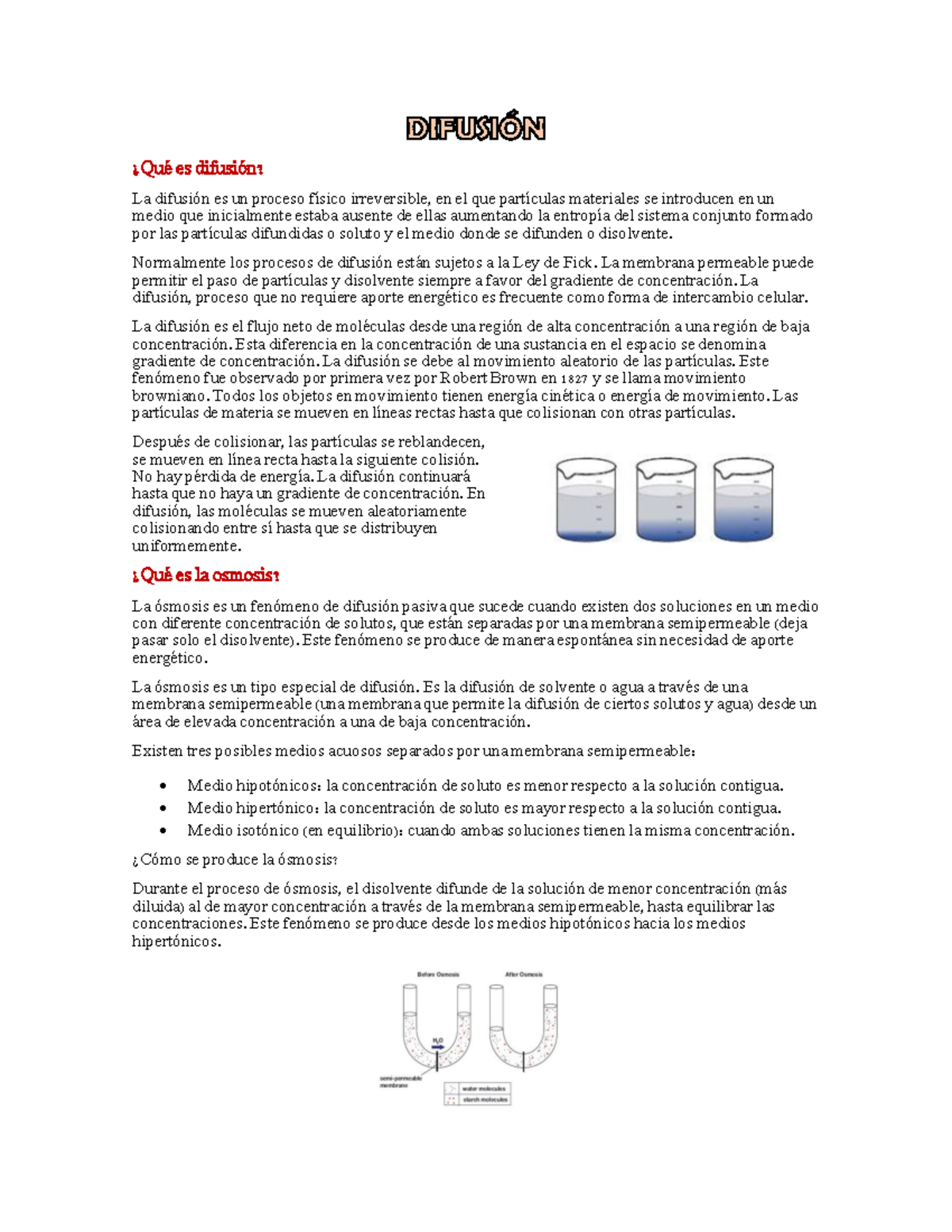 Difusión Notes ¿Qué es difusión? La difusión es un proceso físico