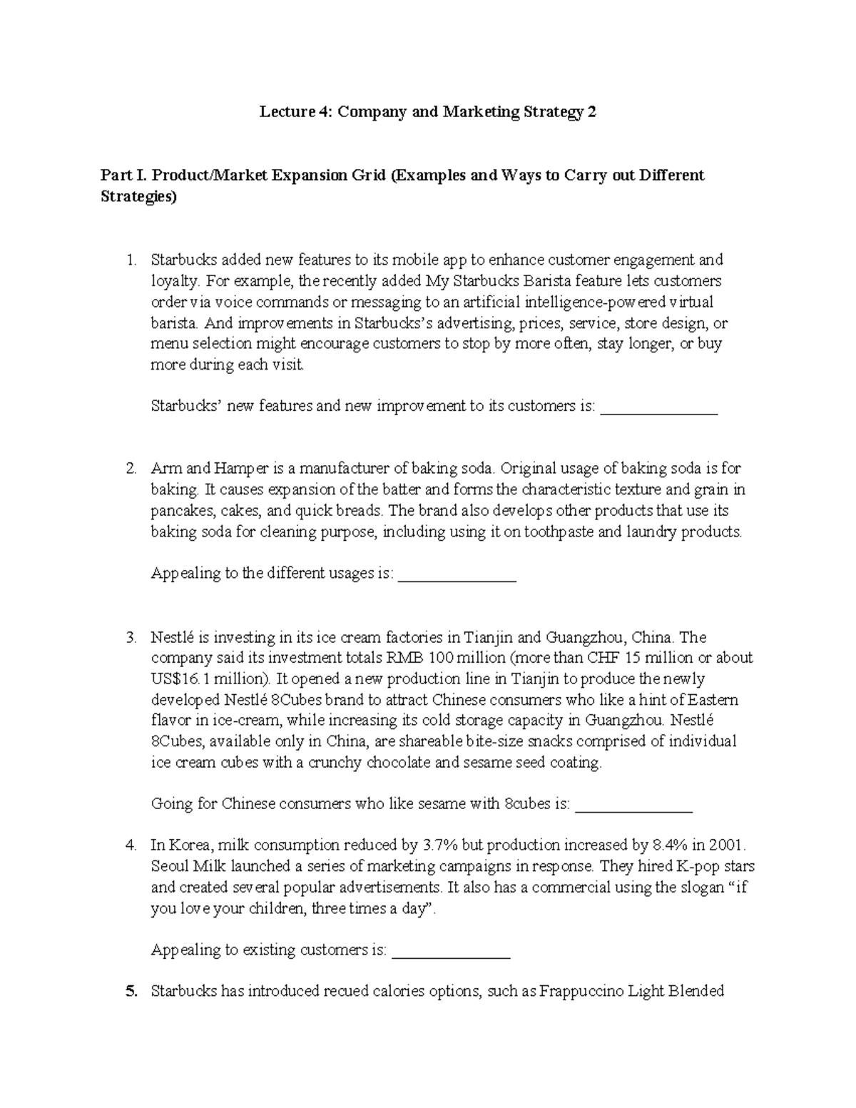 Lecture+4 Worksheet - in class practice3 - Lecture 4: Company and ...