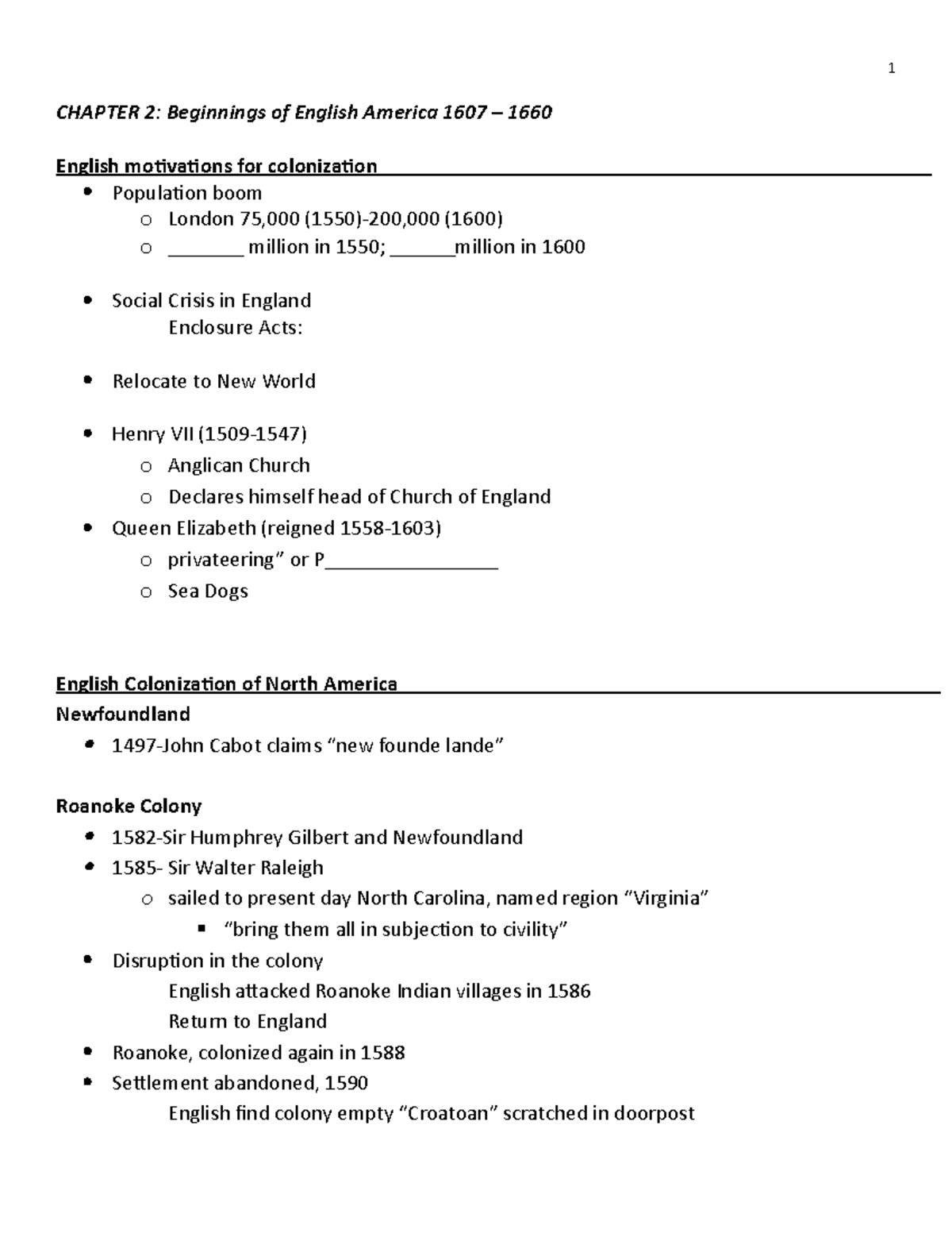 american experiments chapter 2 notes