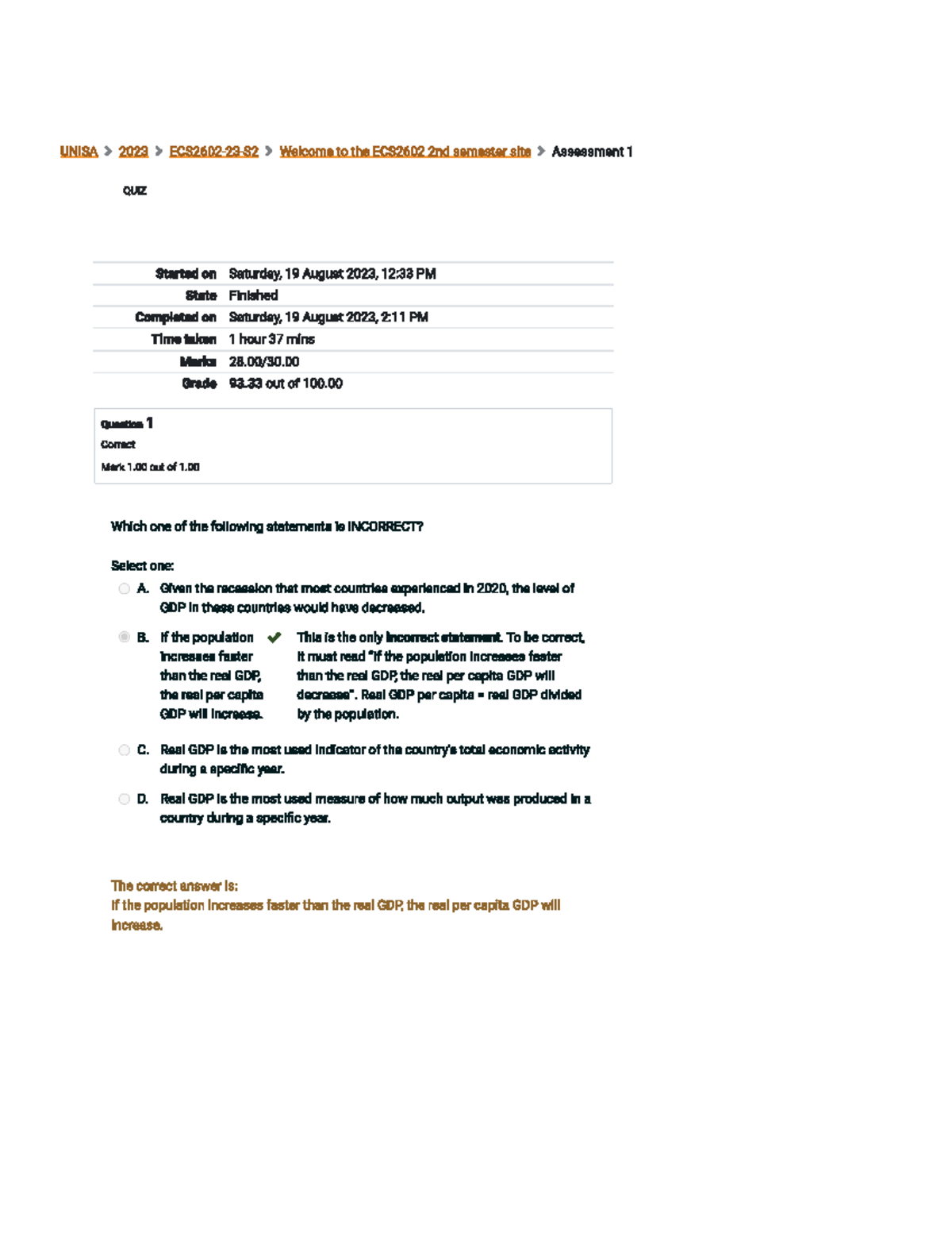 Assessment 1 3rd Attempt Ecs2602 Studocu