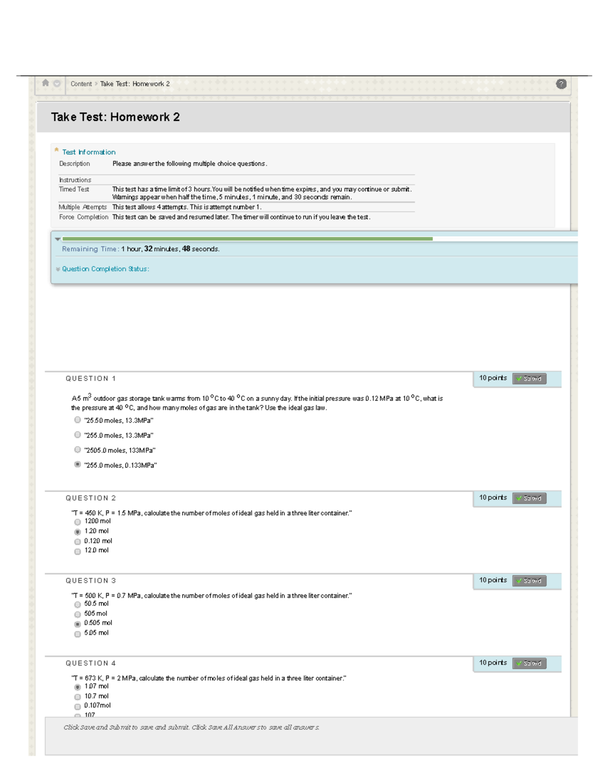 Take Home Test Homework 2 - H Content Take Test: Homework 2 Take Test ...